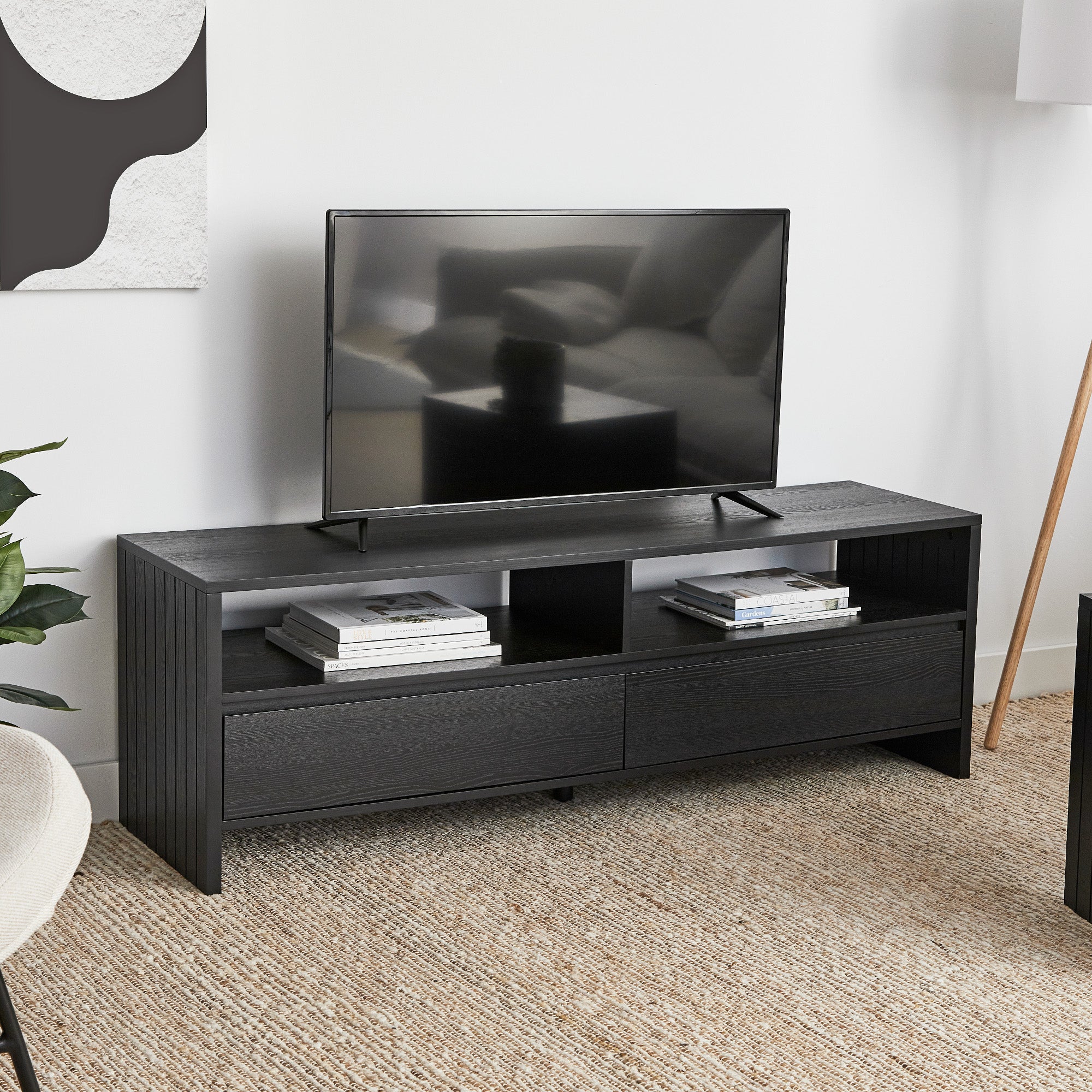 Black tv unit 150cm discount
