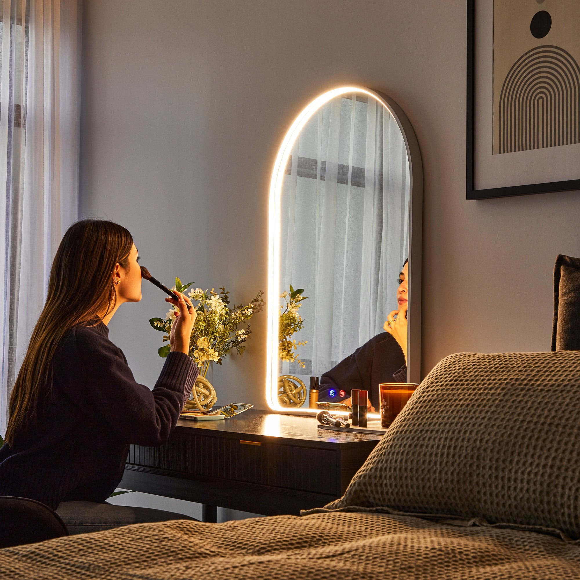 furniture, mirror, and home decor