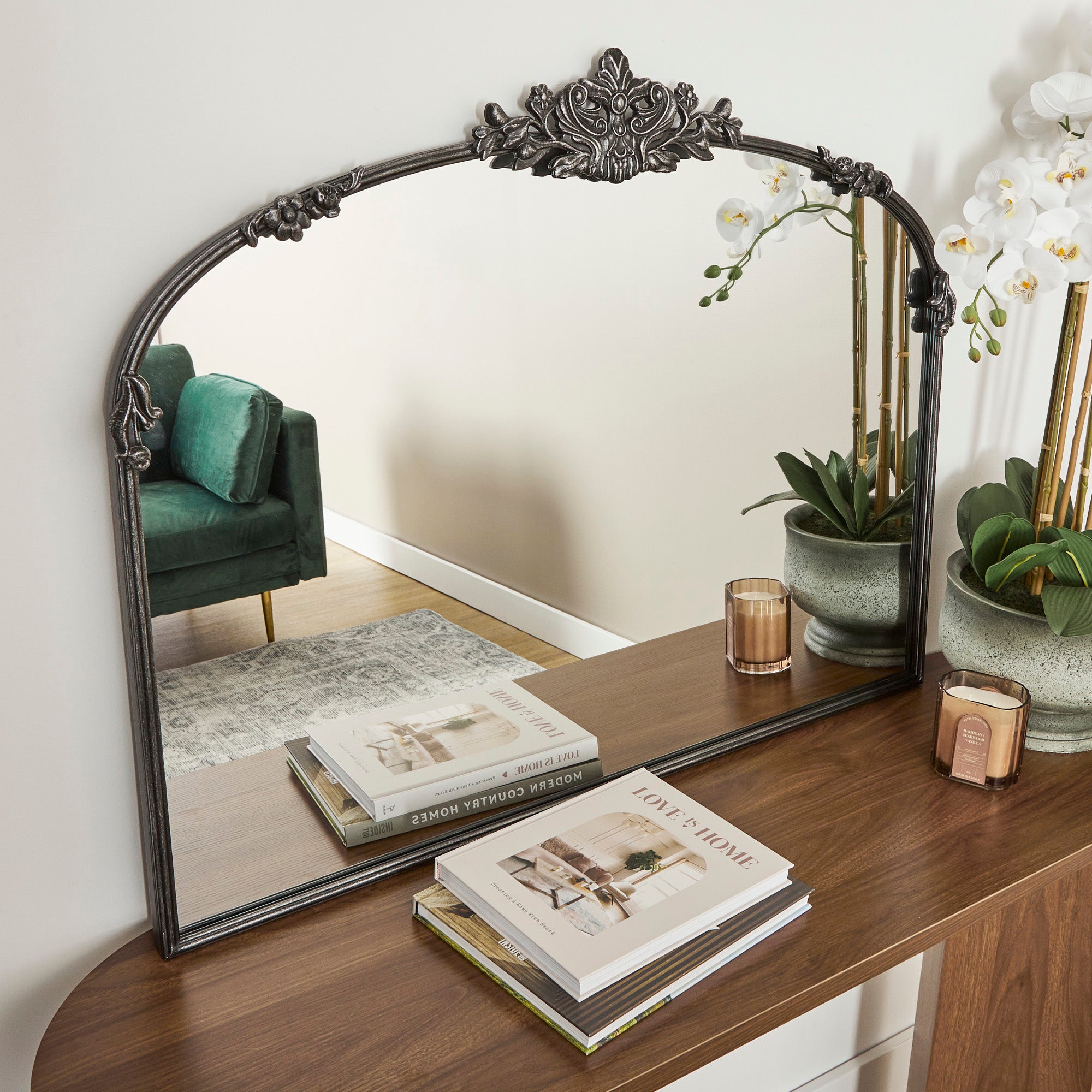 furniture, mirror, and home decor