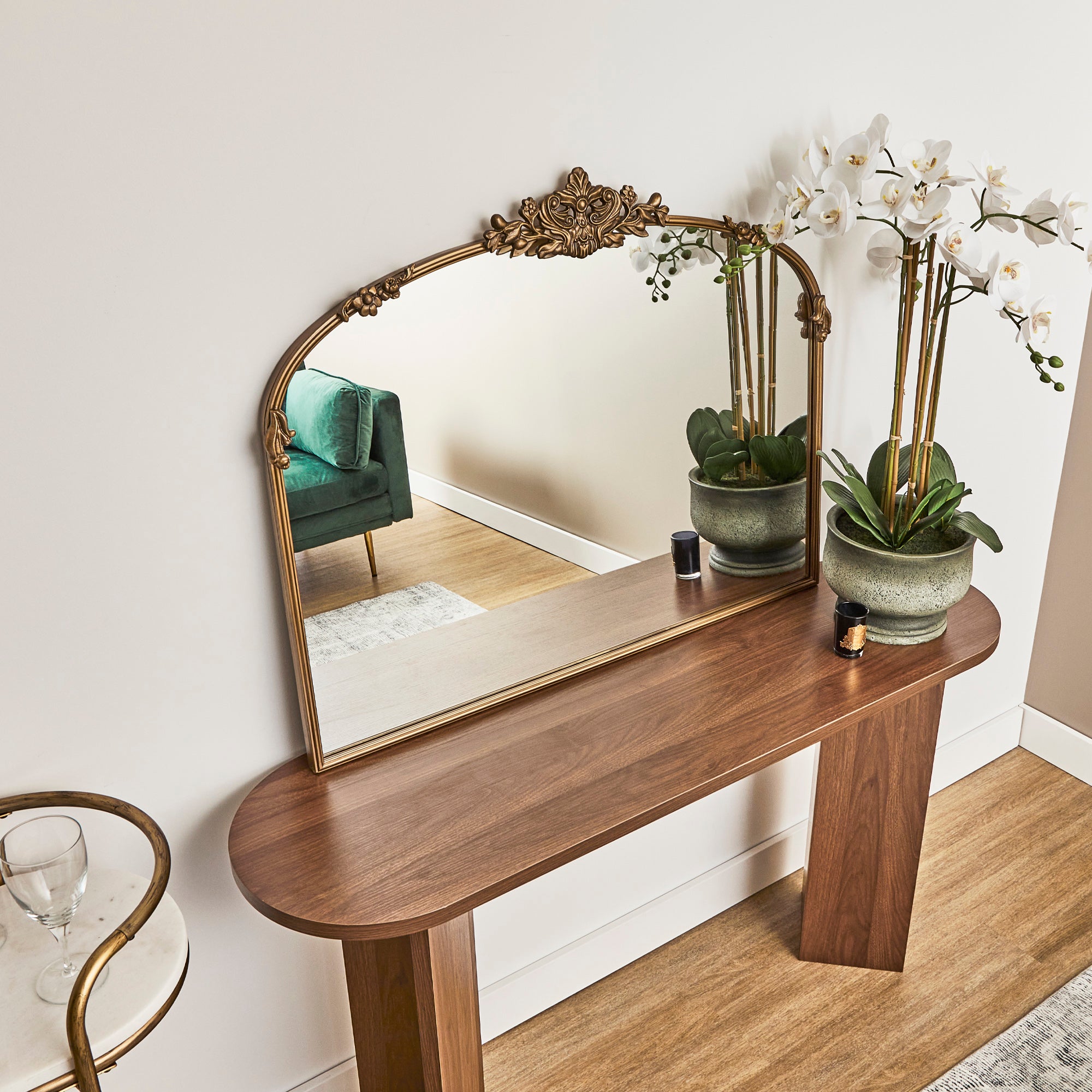 furniture, mirror, and home decor