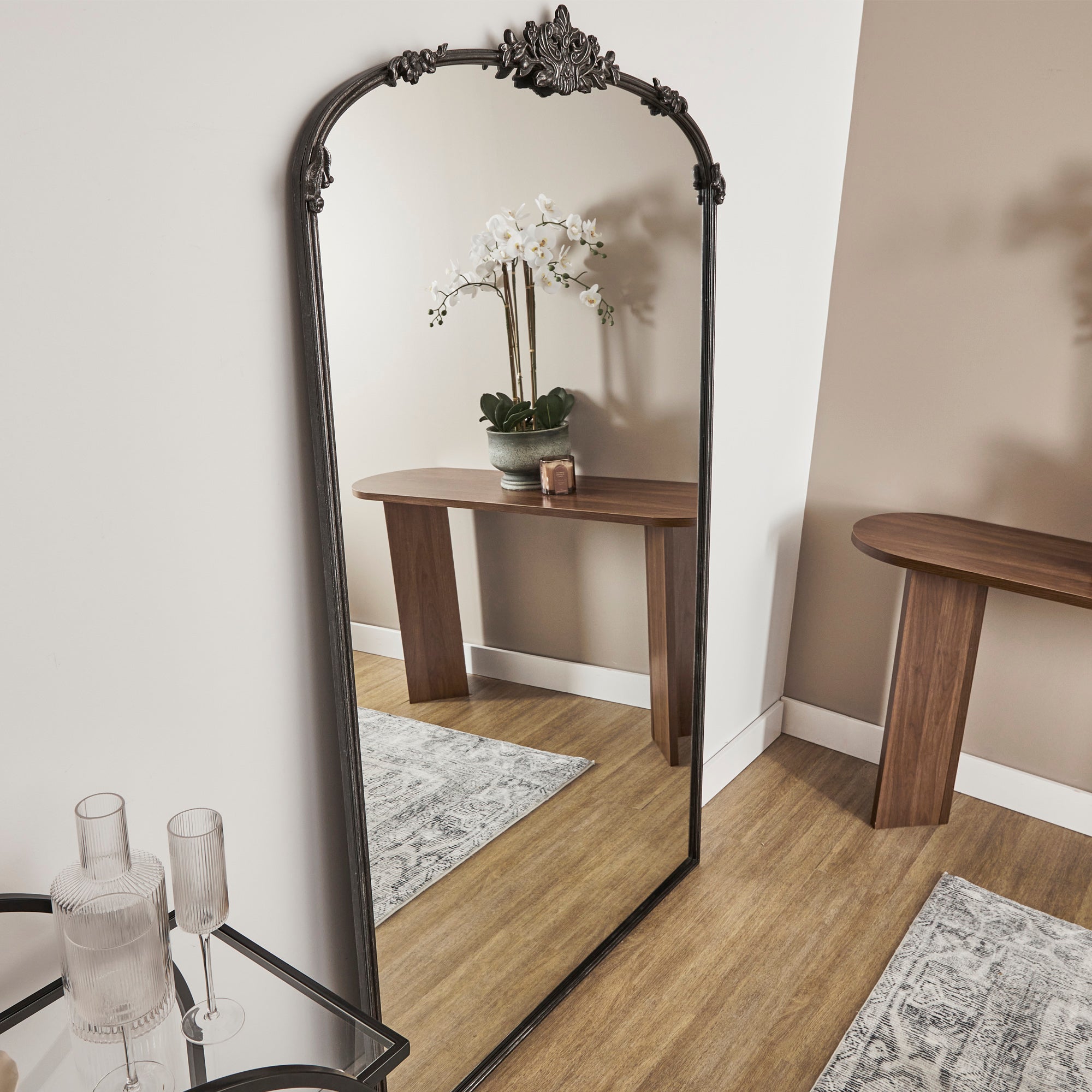 furniture, mirror, and home decor