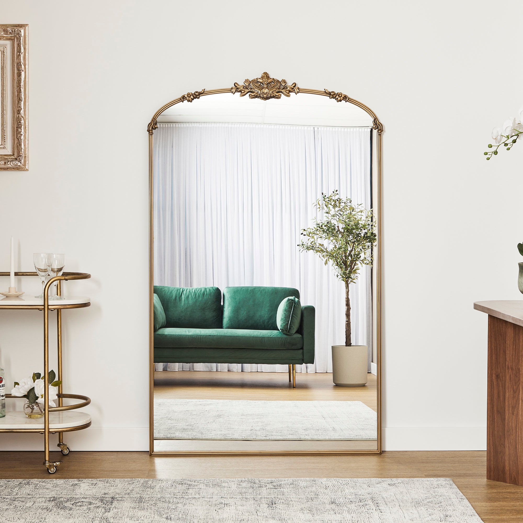furniture, mirror, and home decor