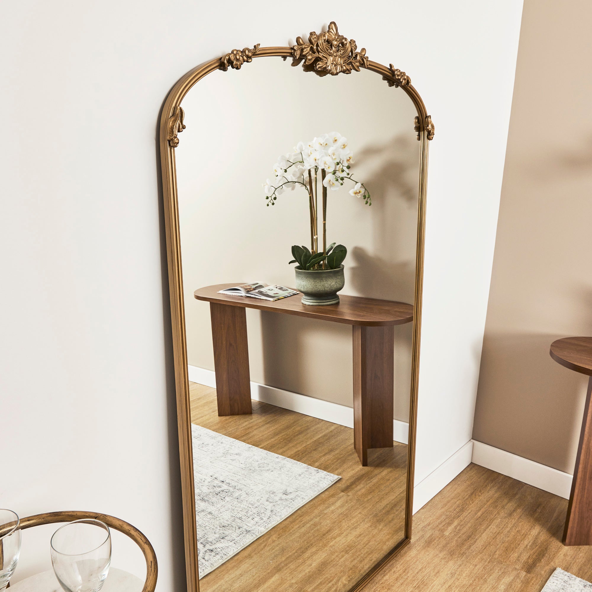furniture, mirror, and home decor
