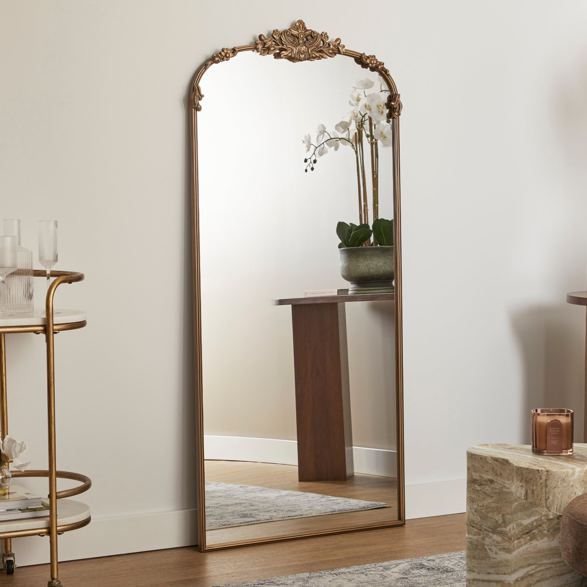 furniture, mirror, and home decor