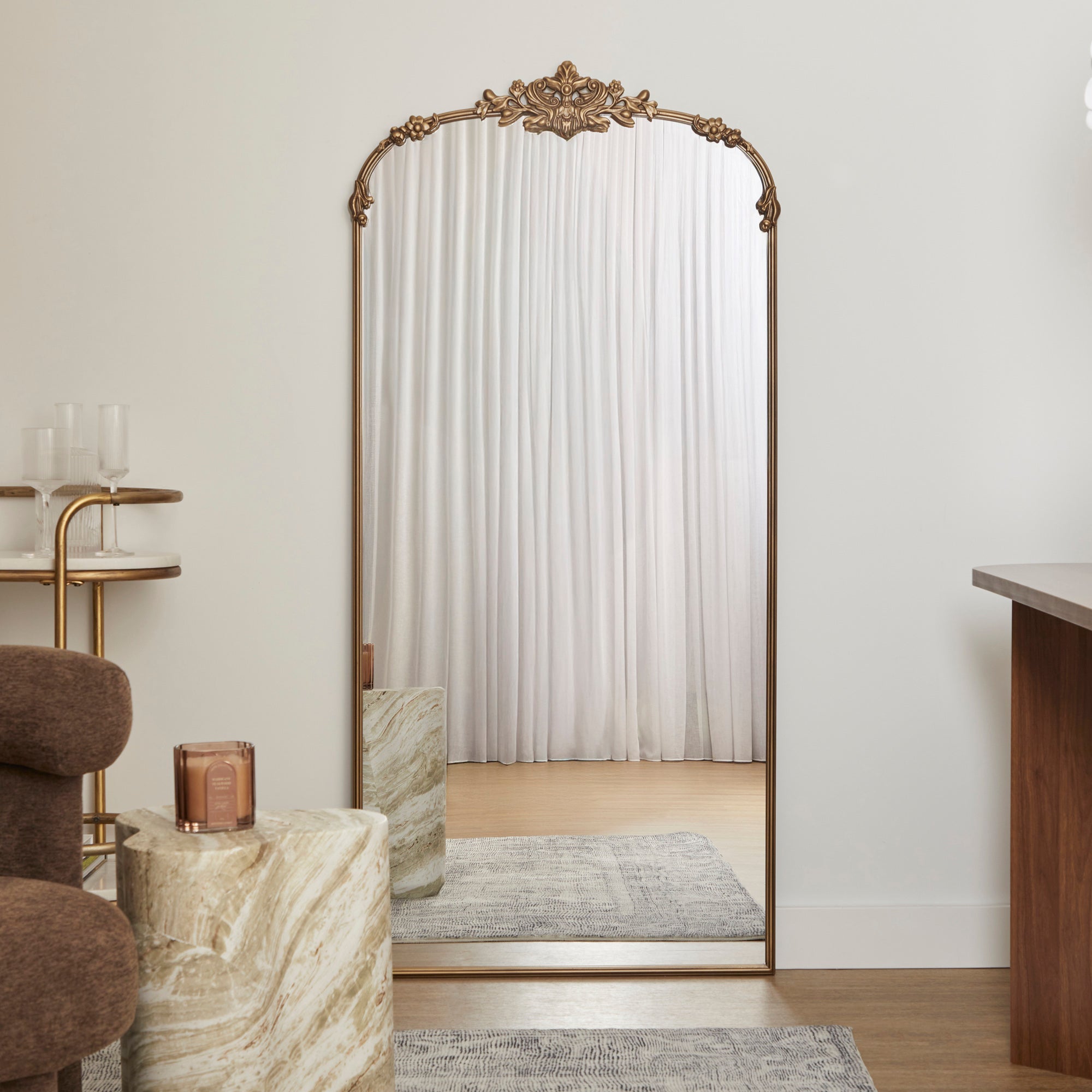 furniture, mirror, and home decor