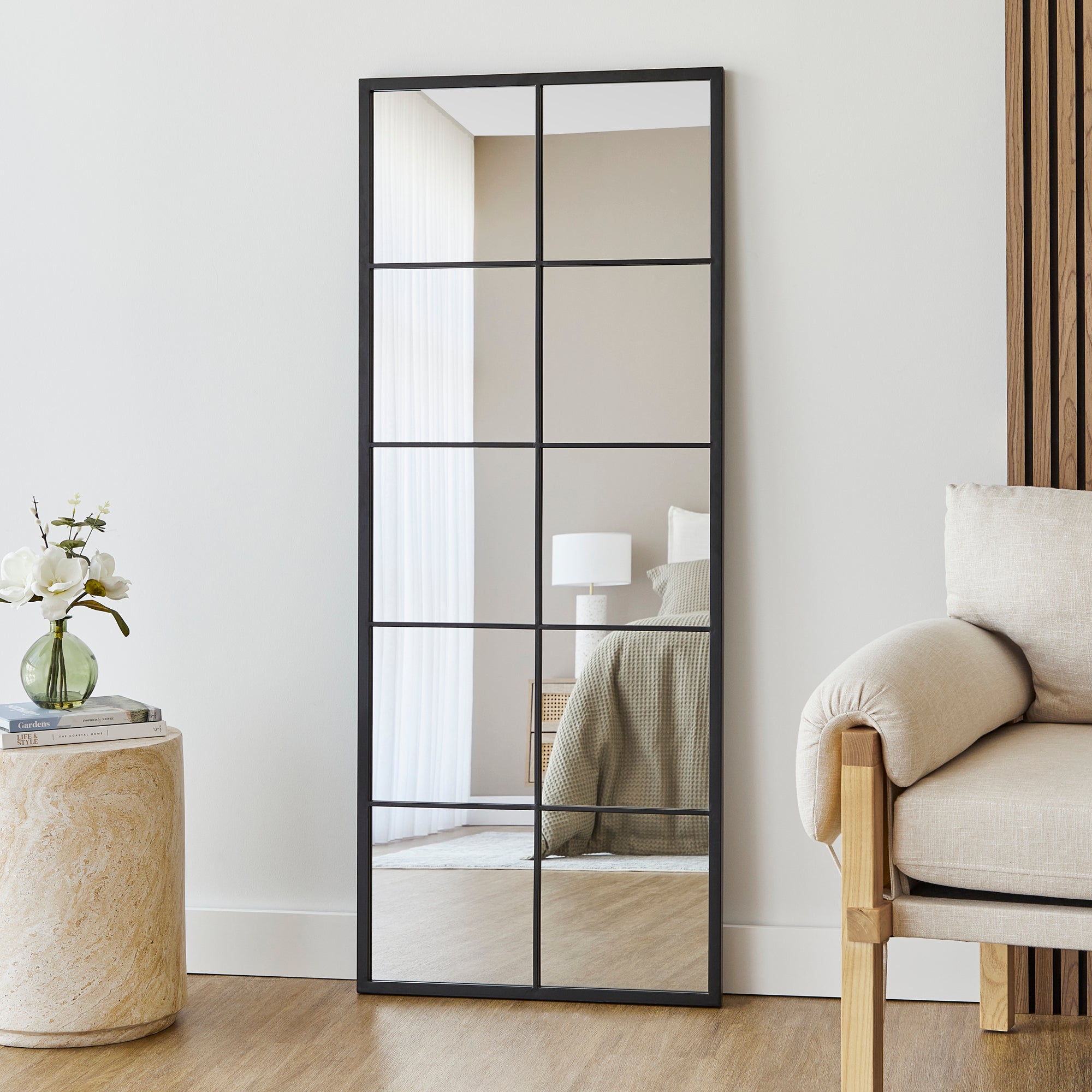 furniture, mirror, and home decor