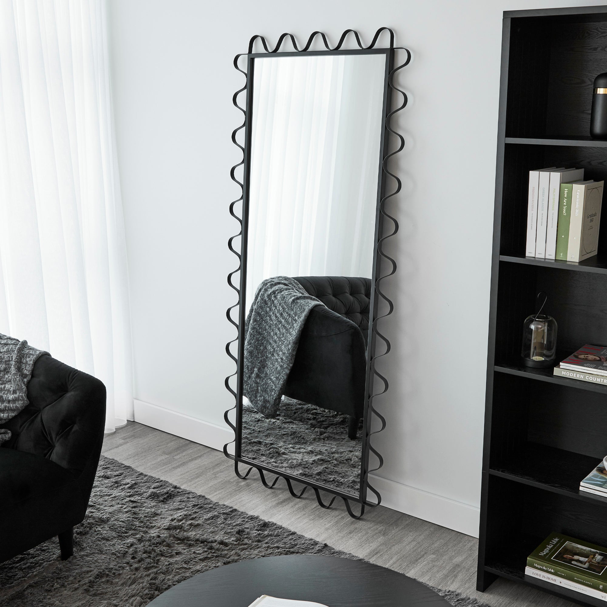 furniture, mirror, and home decor