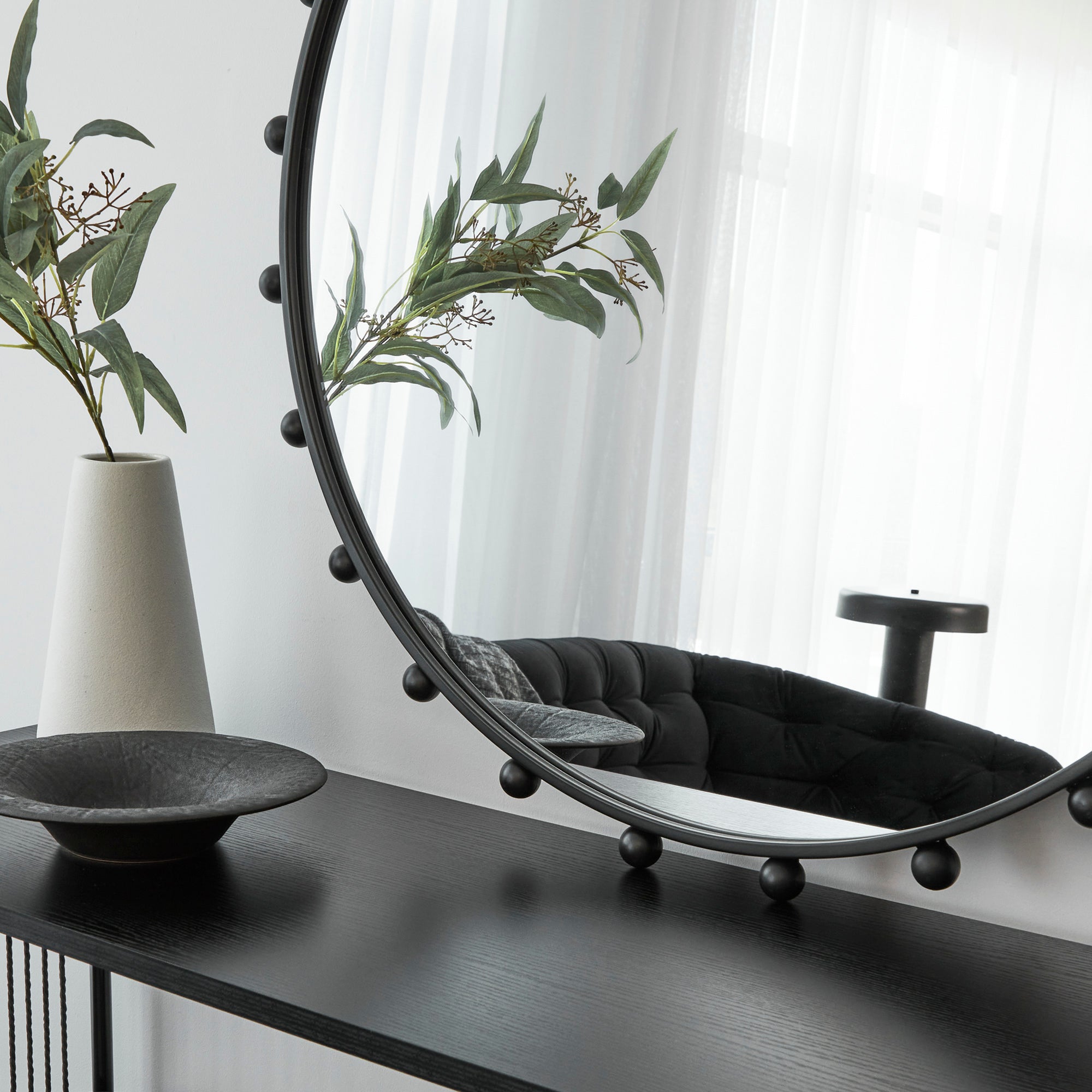 furniture, mirror, and home decor