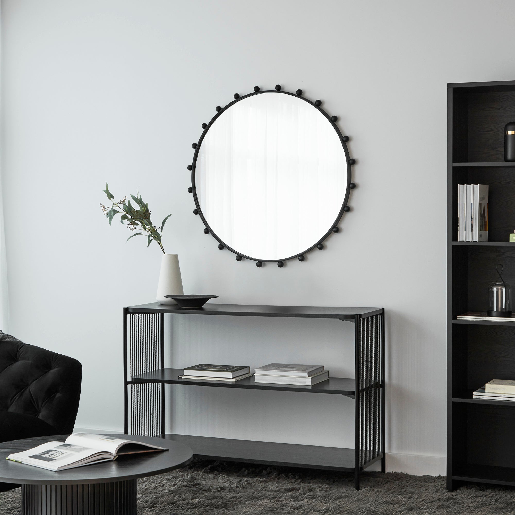 furniture, mirror, and home decor