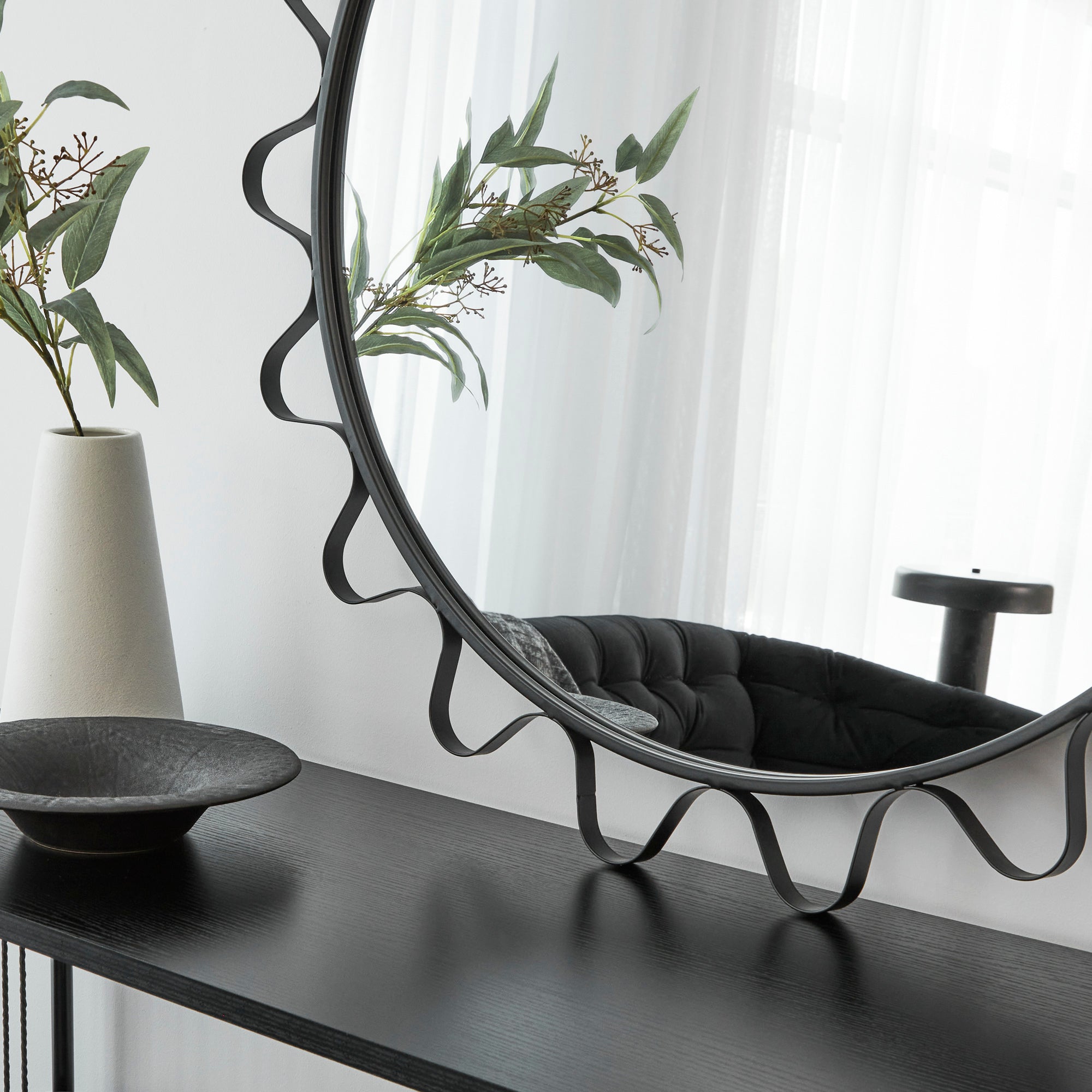 furniture, mirror, and home decor