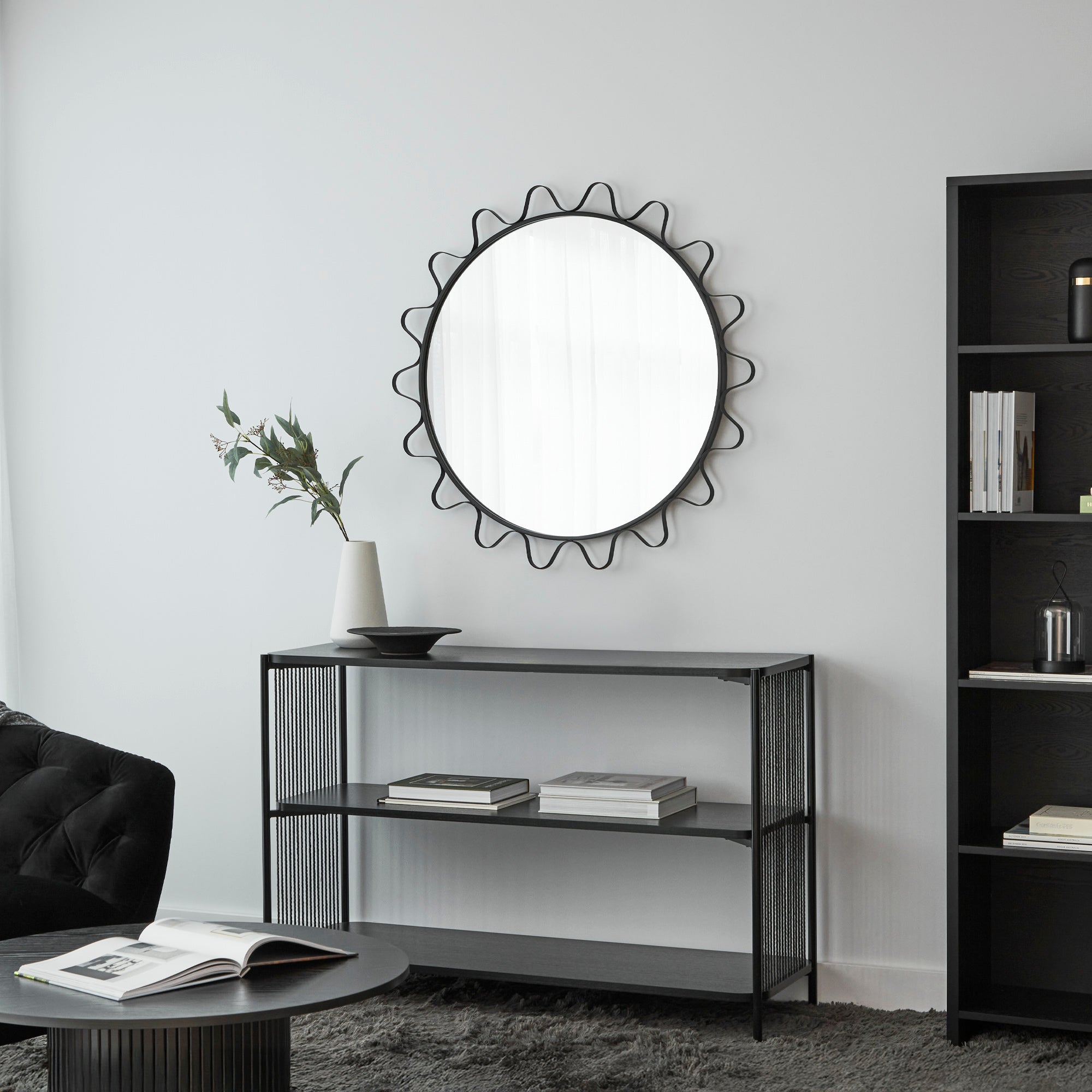 furniture, mirror, and home decor