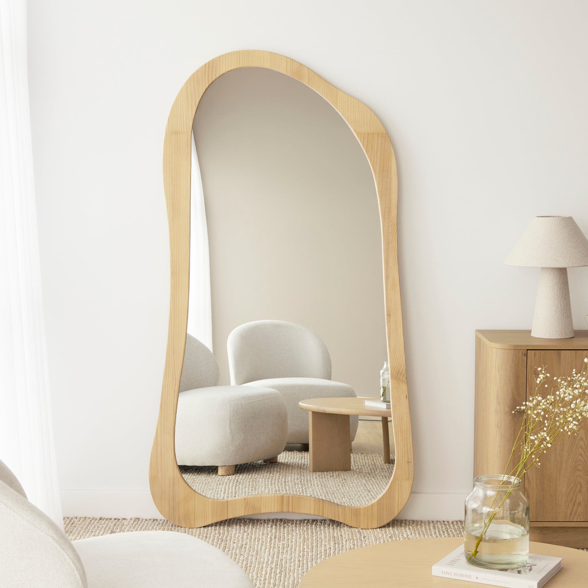 furniture, mirror, and home decor