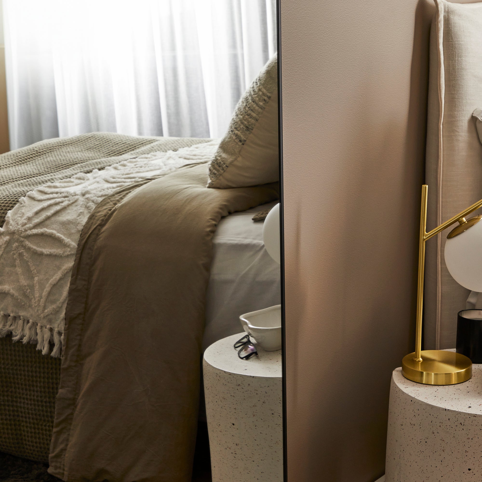 furniture, mirror, and home decor