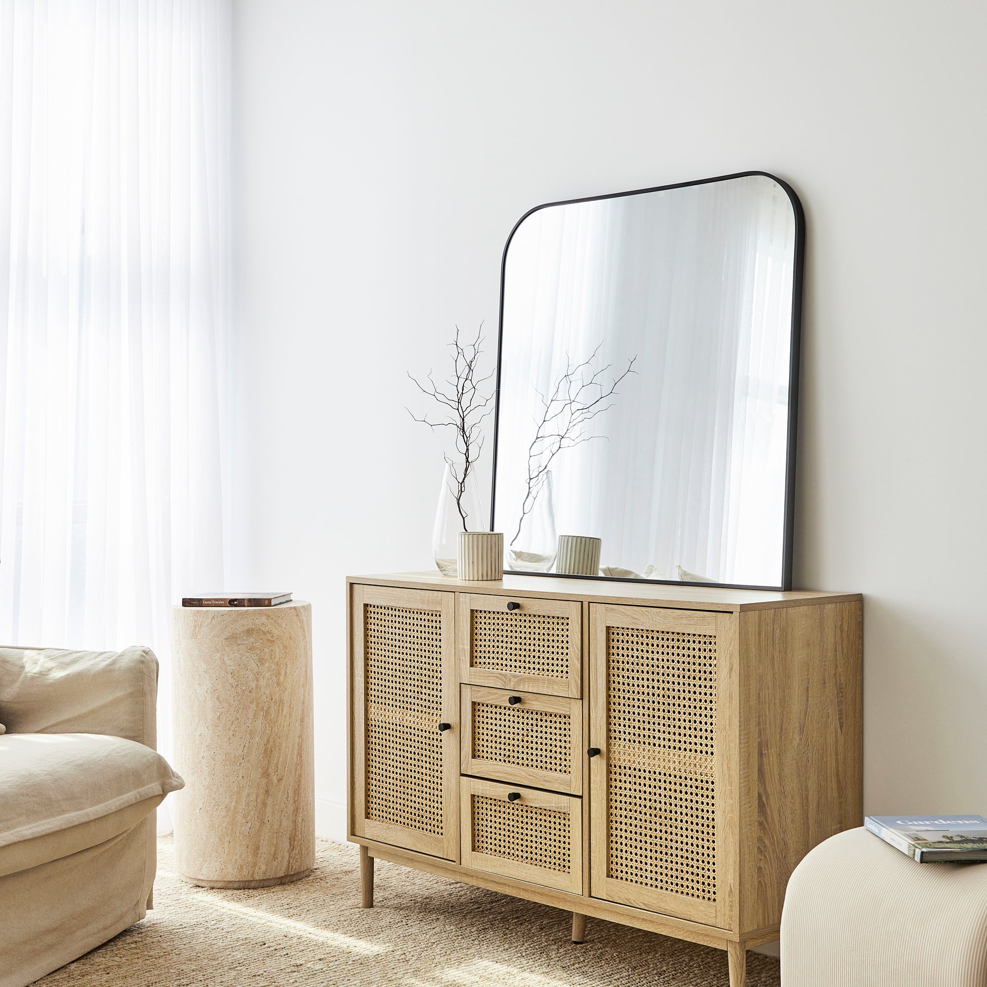 furniture, mirror, and home decor