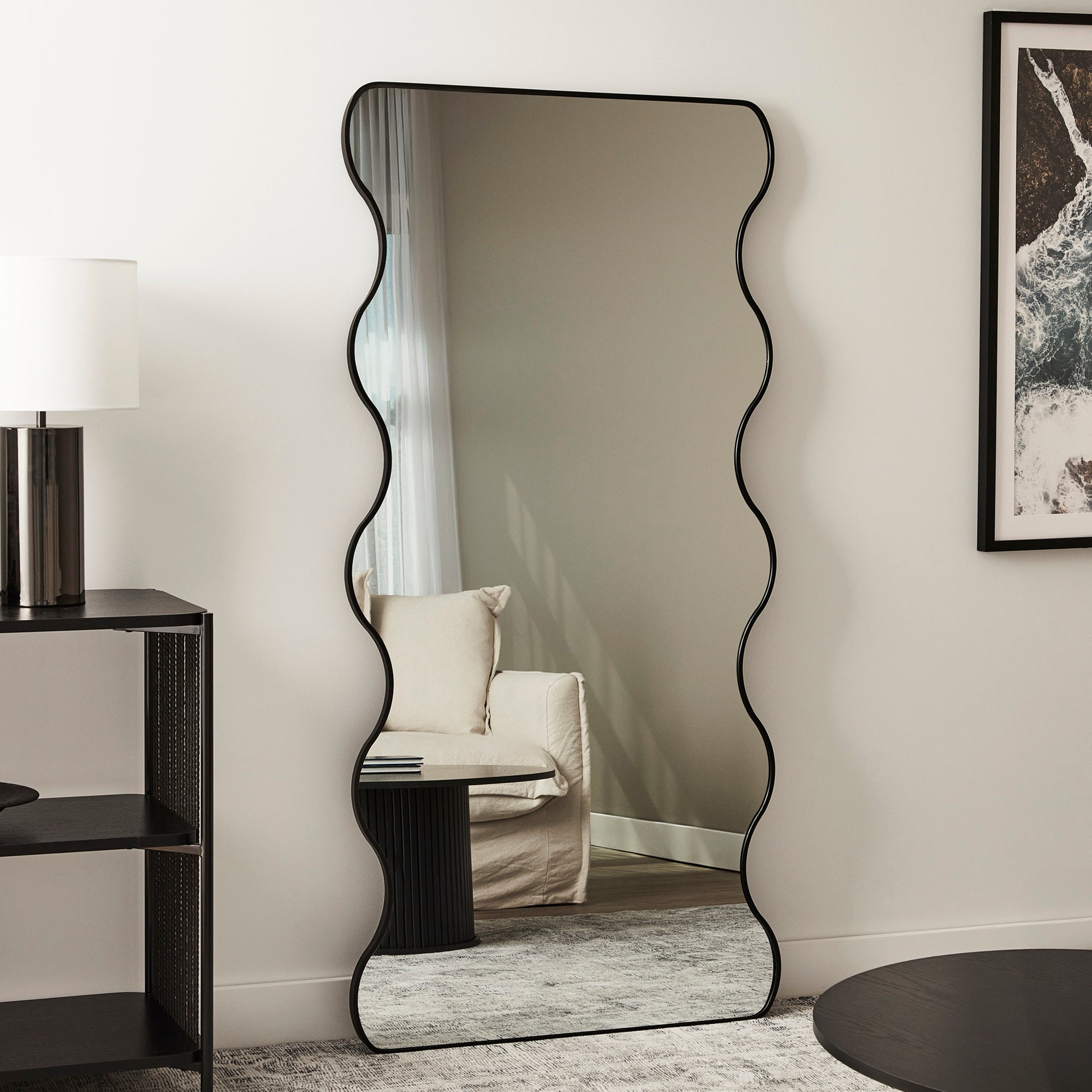 furniture, mirror, and home decor