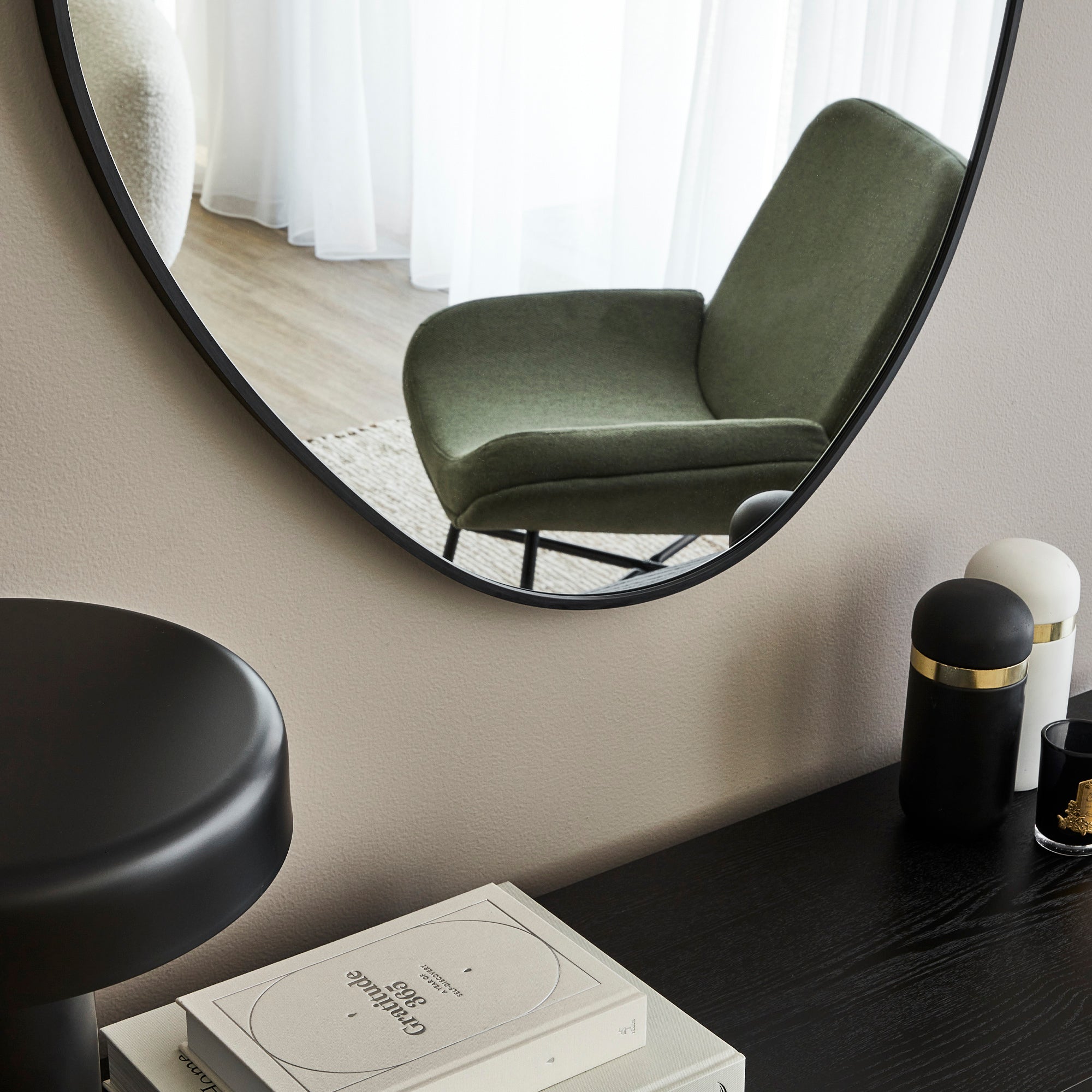 furniture, mirror, and home decor