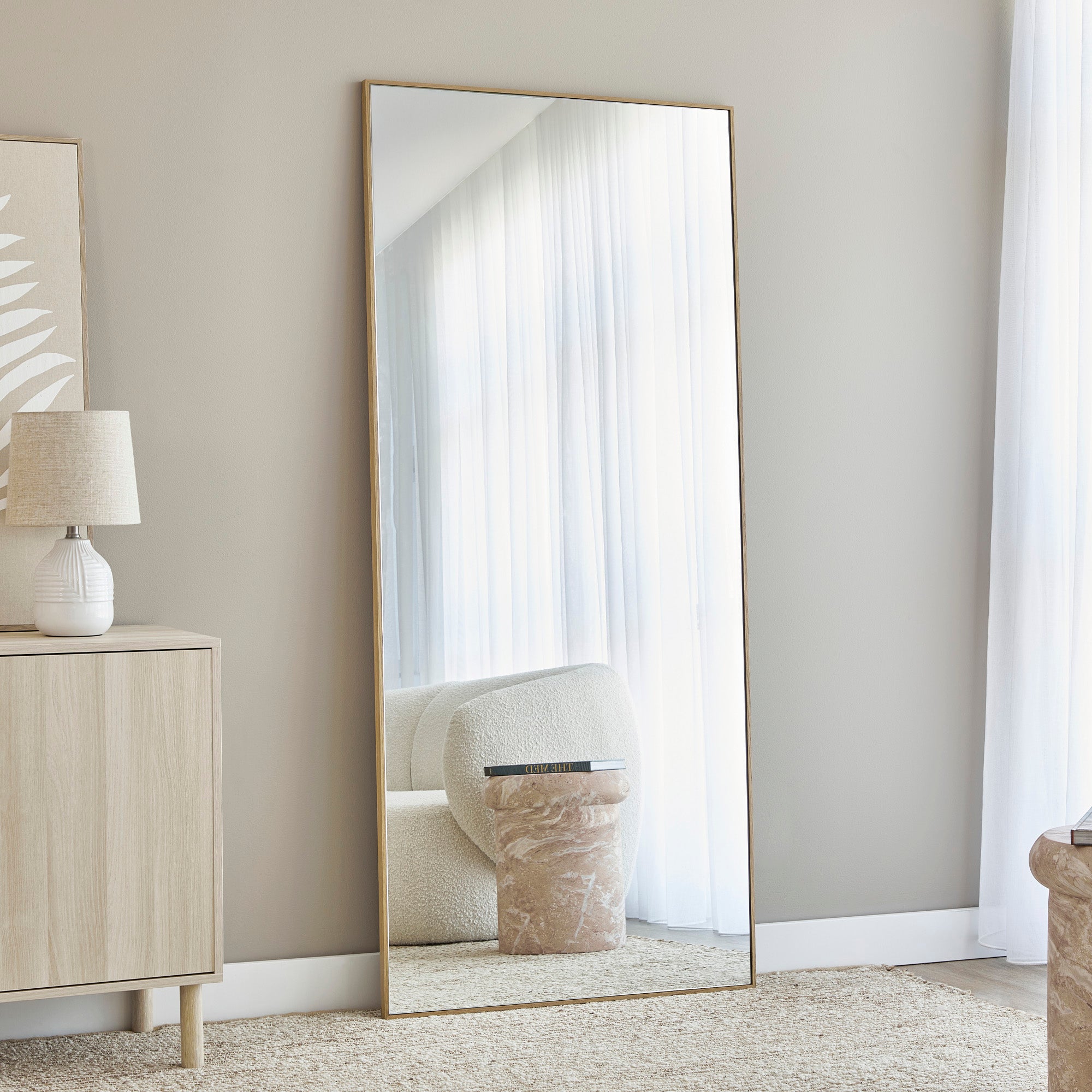 furniture, mirror, and home decor