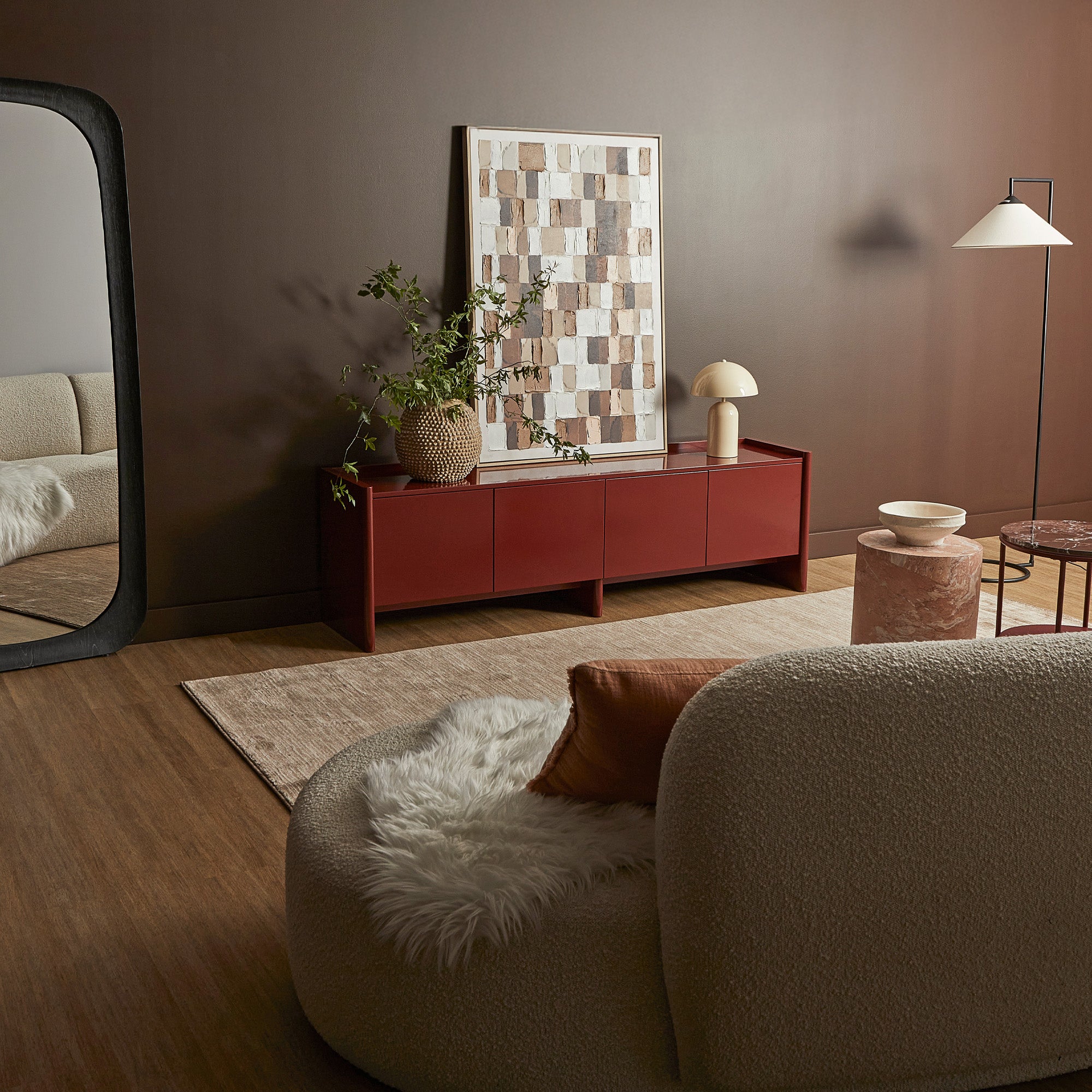 furniture, mirror, and home decor