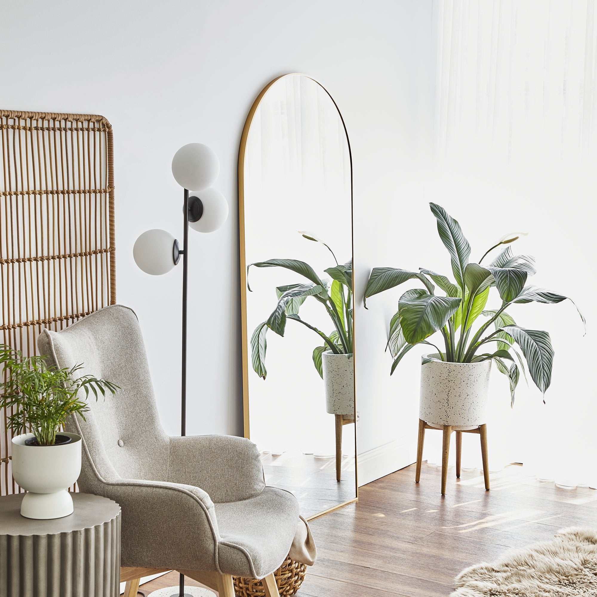 furniture, mirror, and home decor