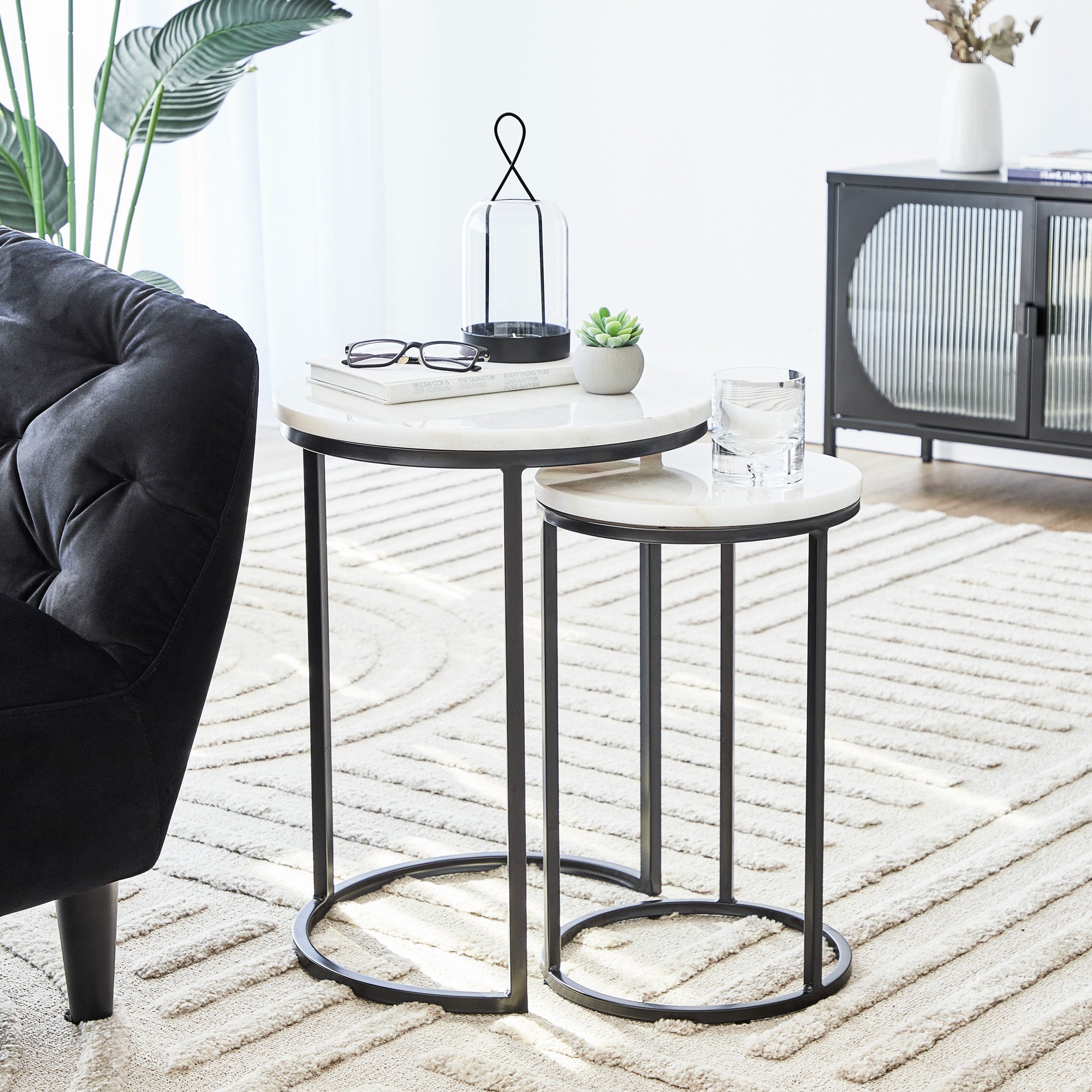 Marble nesting end tables sale