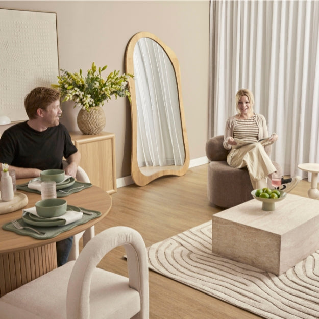 furniture, mirror, and home decor