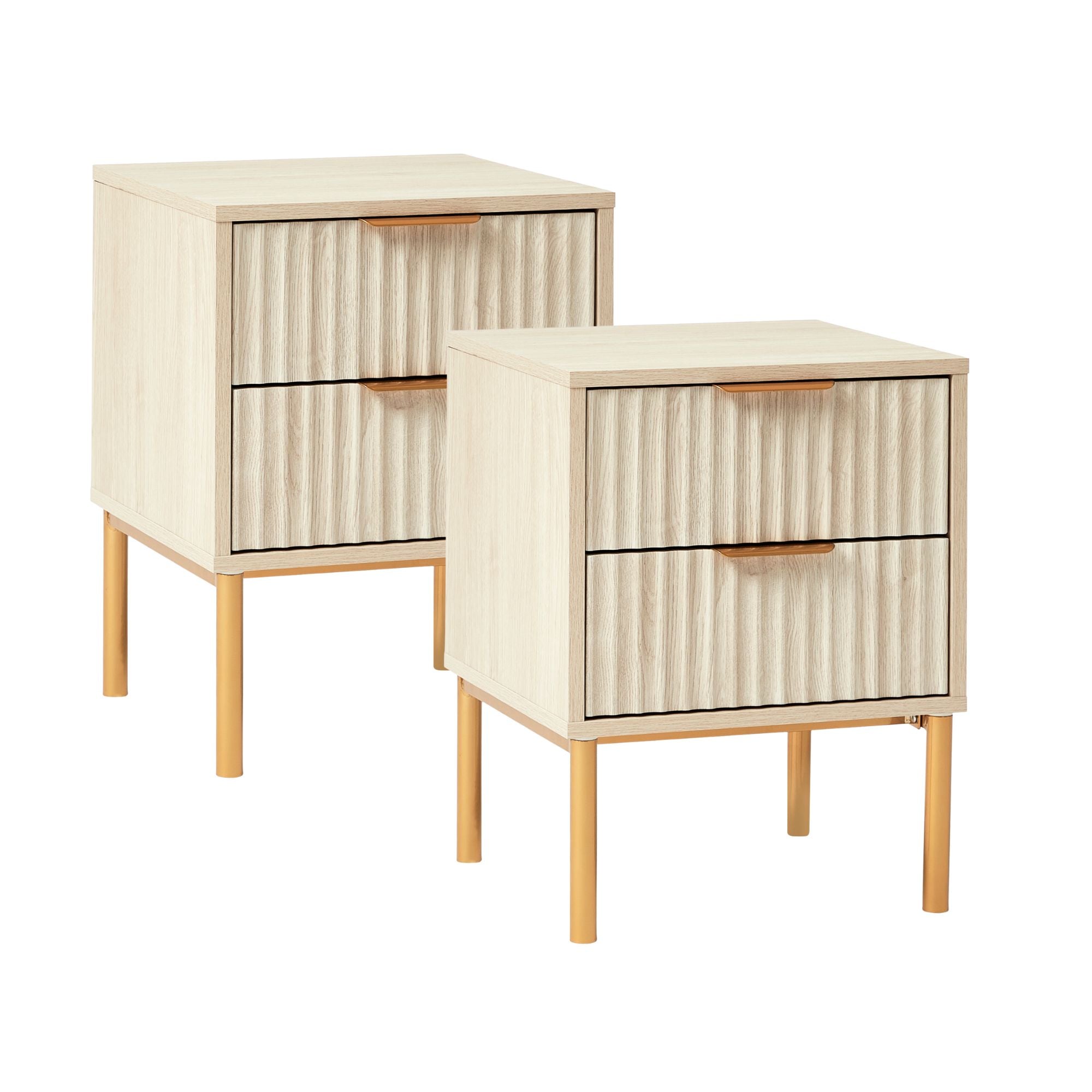 Indy 40cm Bedside Table Natural (Set of 2)