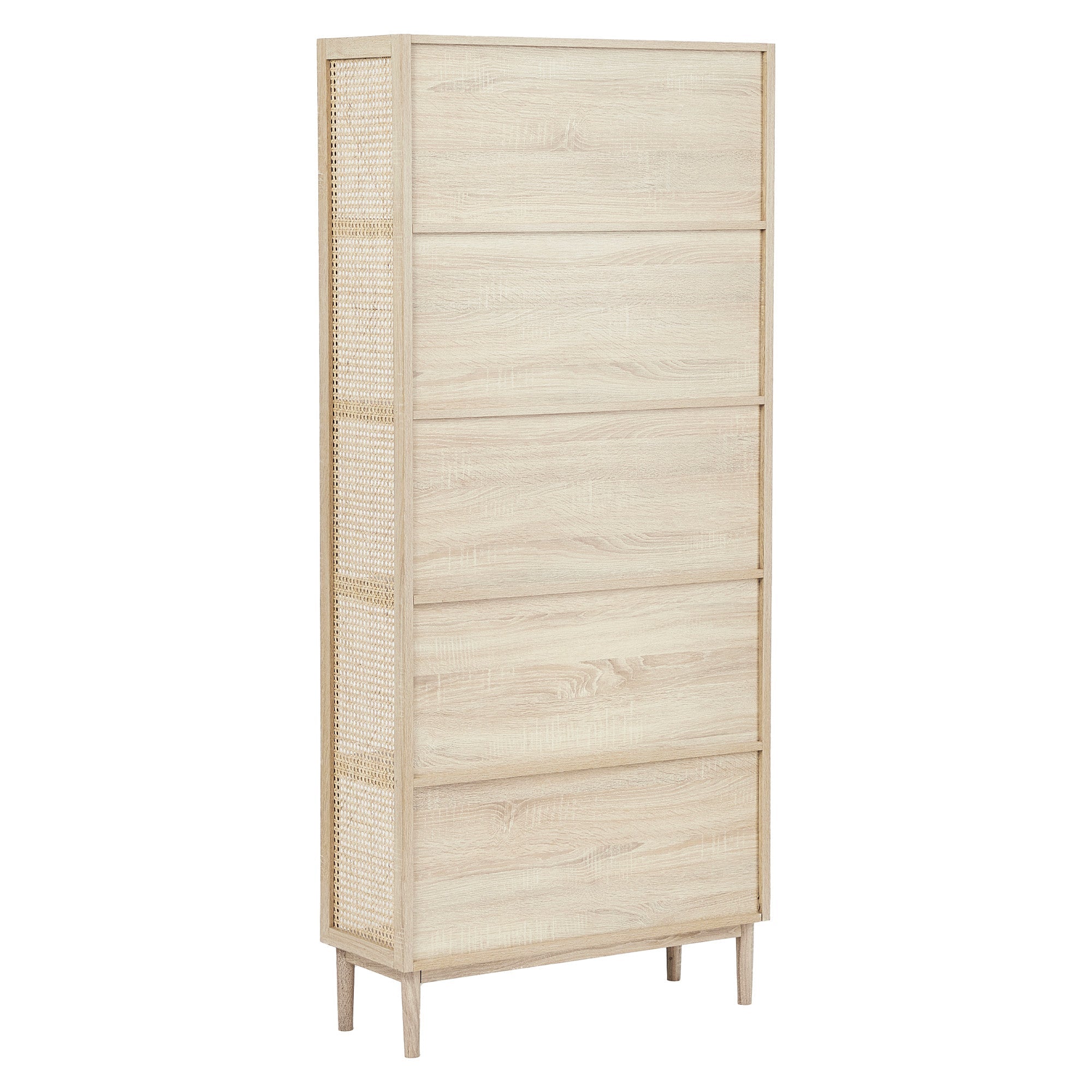 Oahu 180Cm Rattan Bookshelf Natural