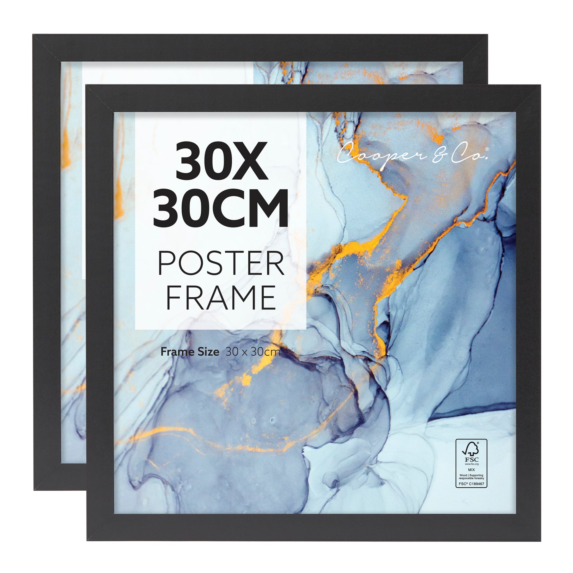 Set of 2 30x30cm Poster Photo Frames