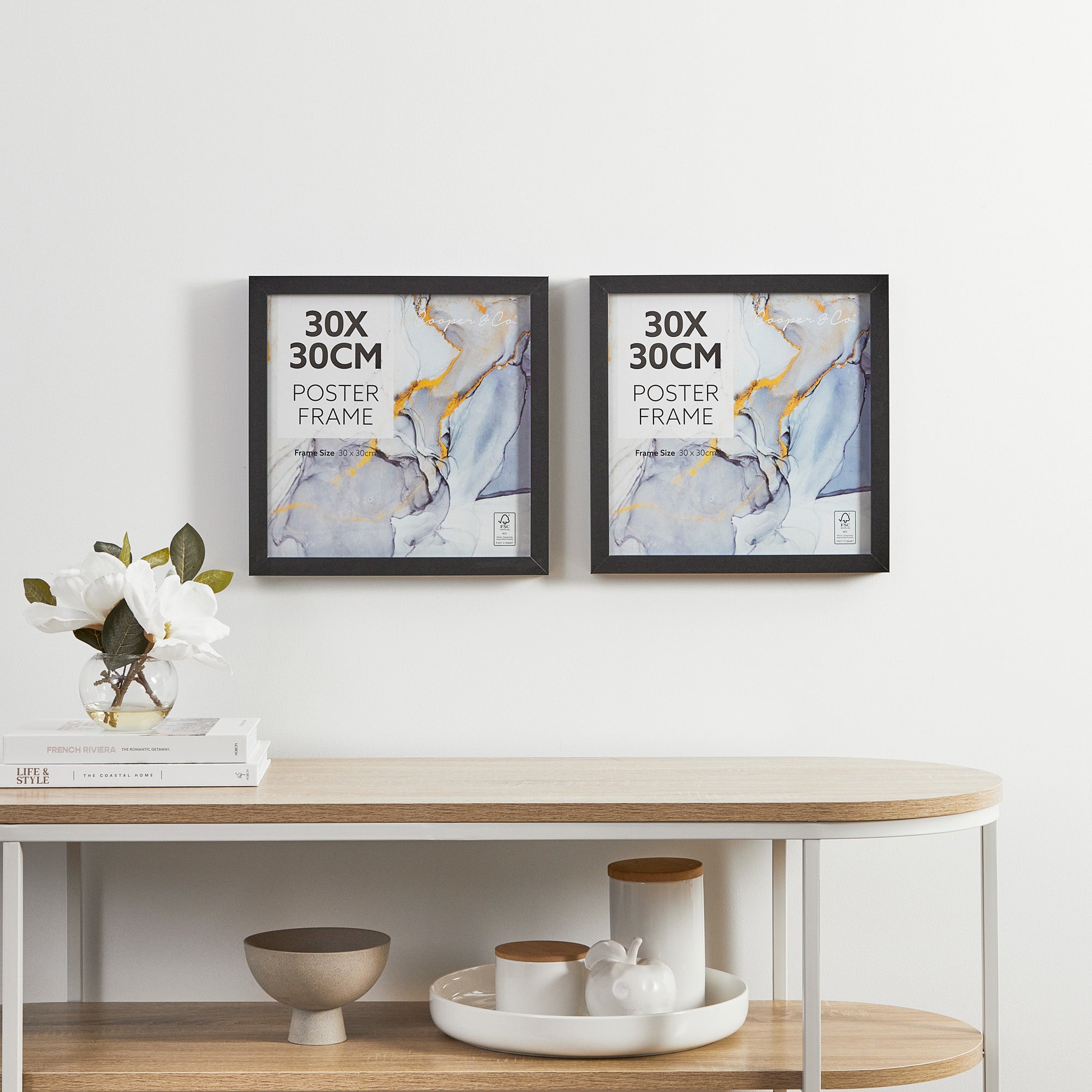 Set of 2 30x30cm Poster Photo Frames