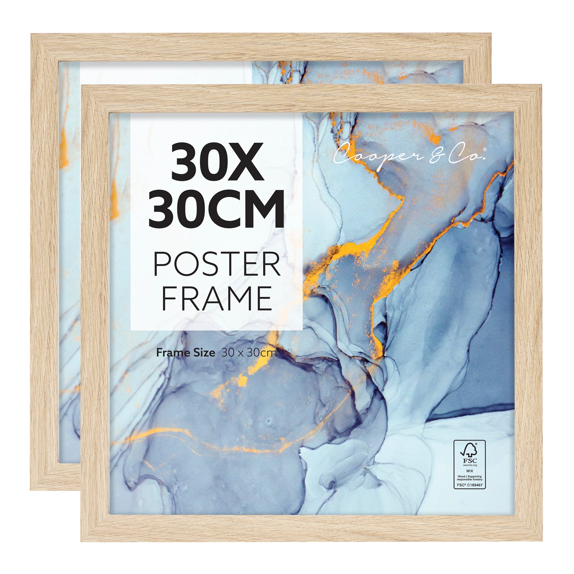 Set of 2 30x30cm Poster Photo Frames