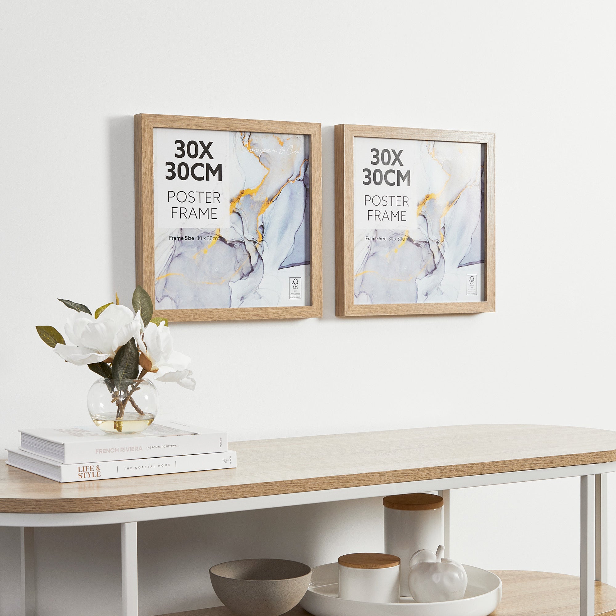 Set of 2 30x30cm Poster Photo Frames