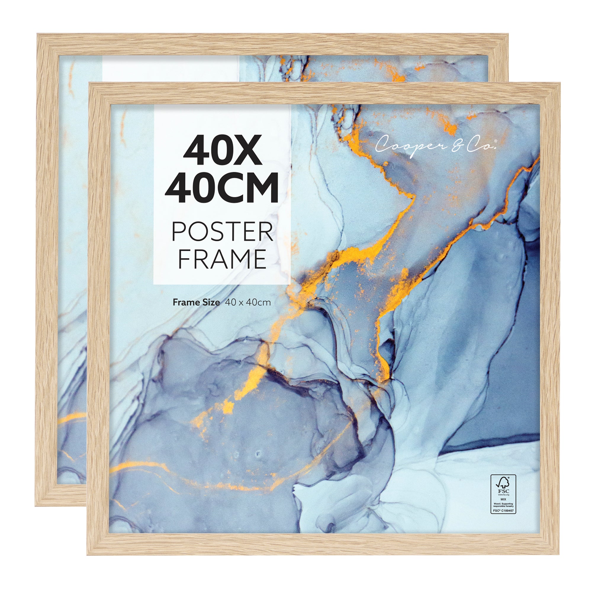 Set of 2 40x40cm Poster Photo Frames