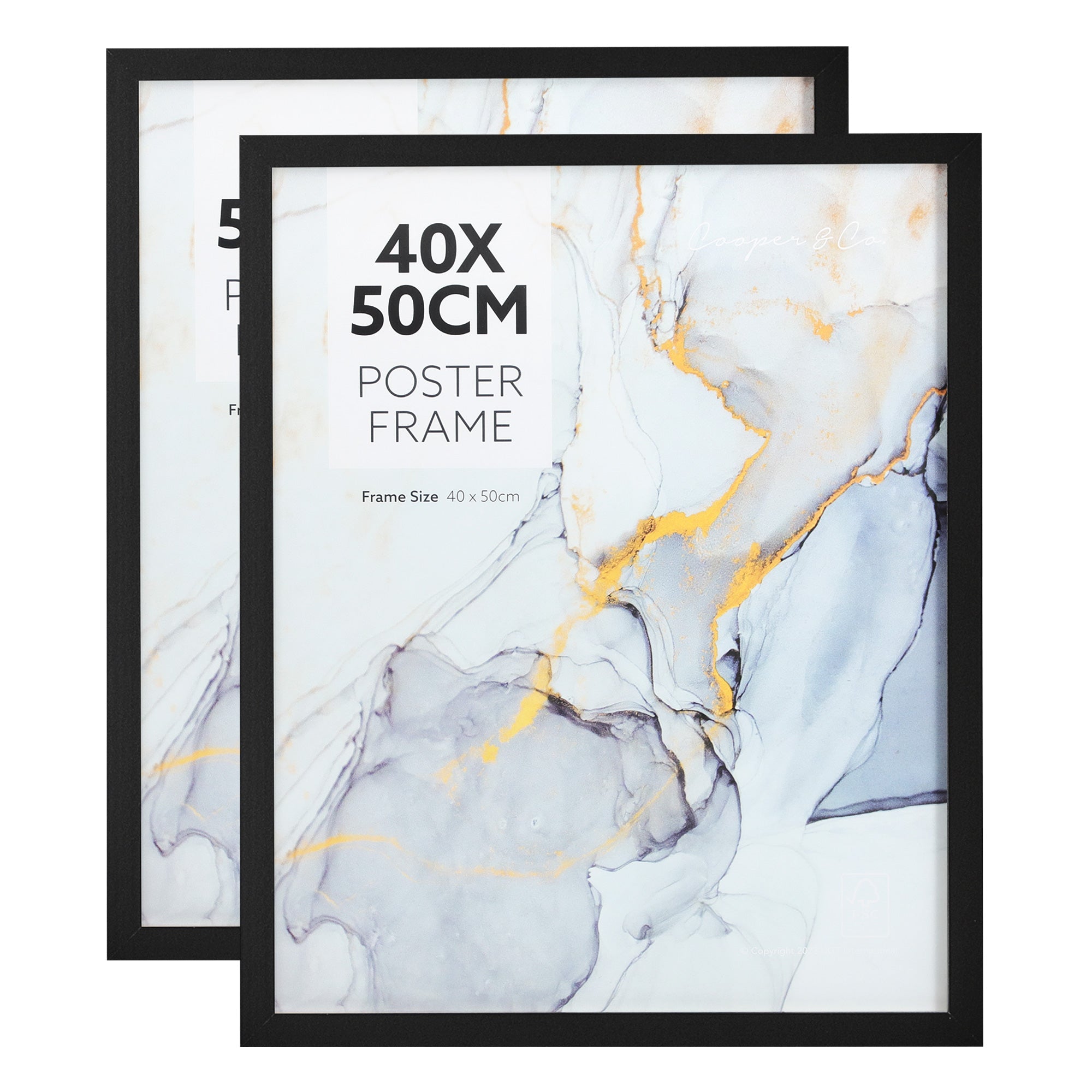 Set Of 2 40X50Cm Poster Photo Frames