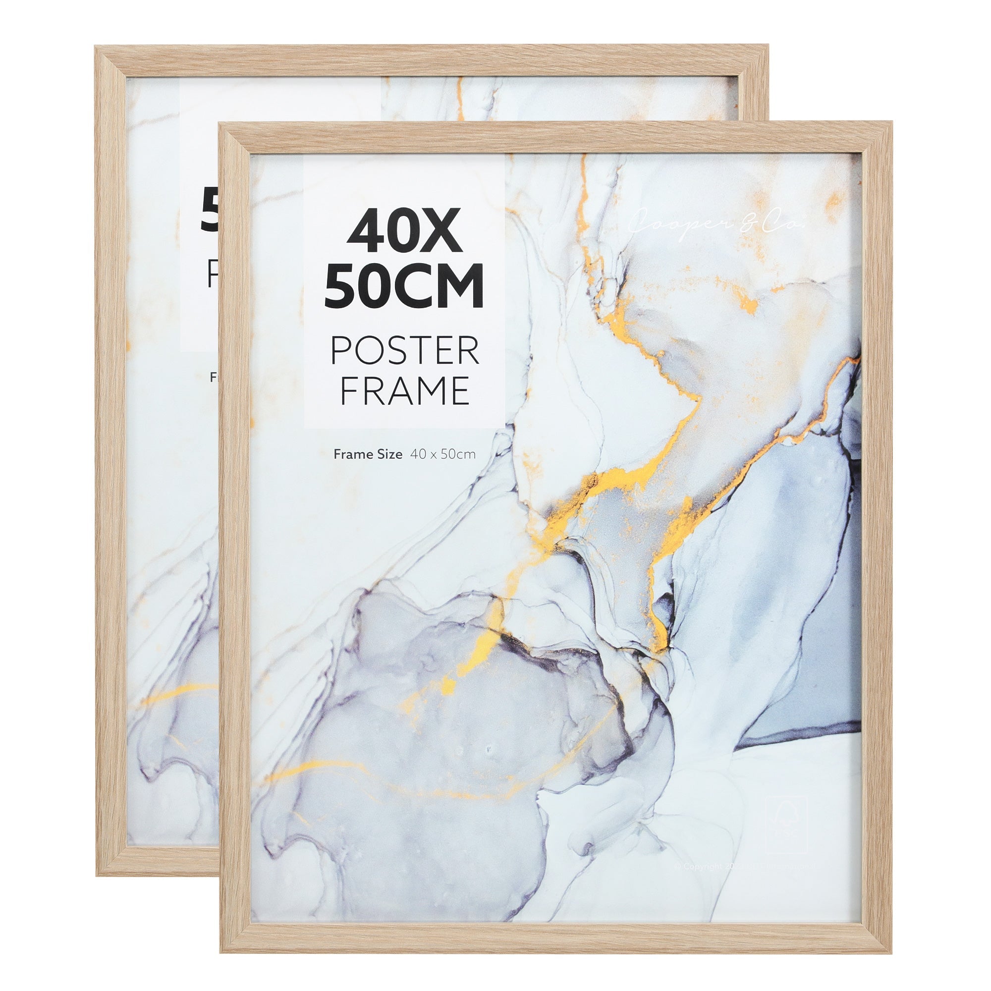 Set Of 2 40X50Cm Poster Photo Frames