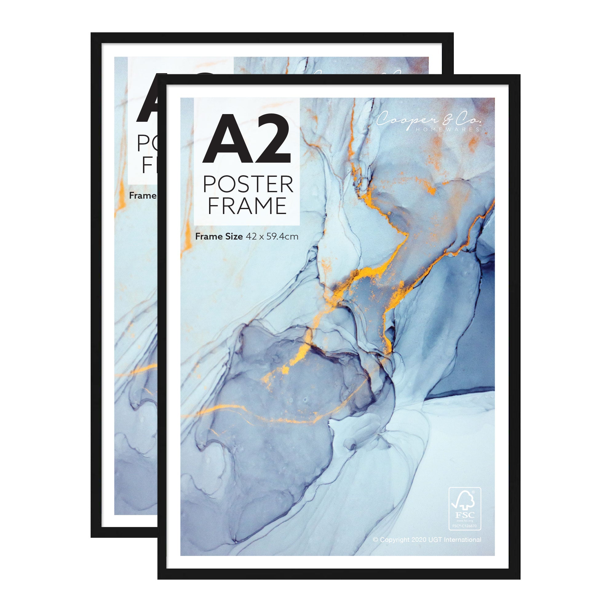 Set Of 2 A2 Poster Photo Frames