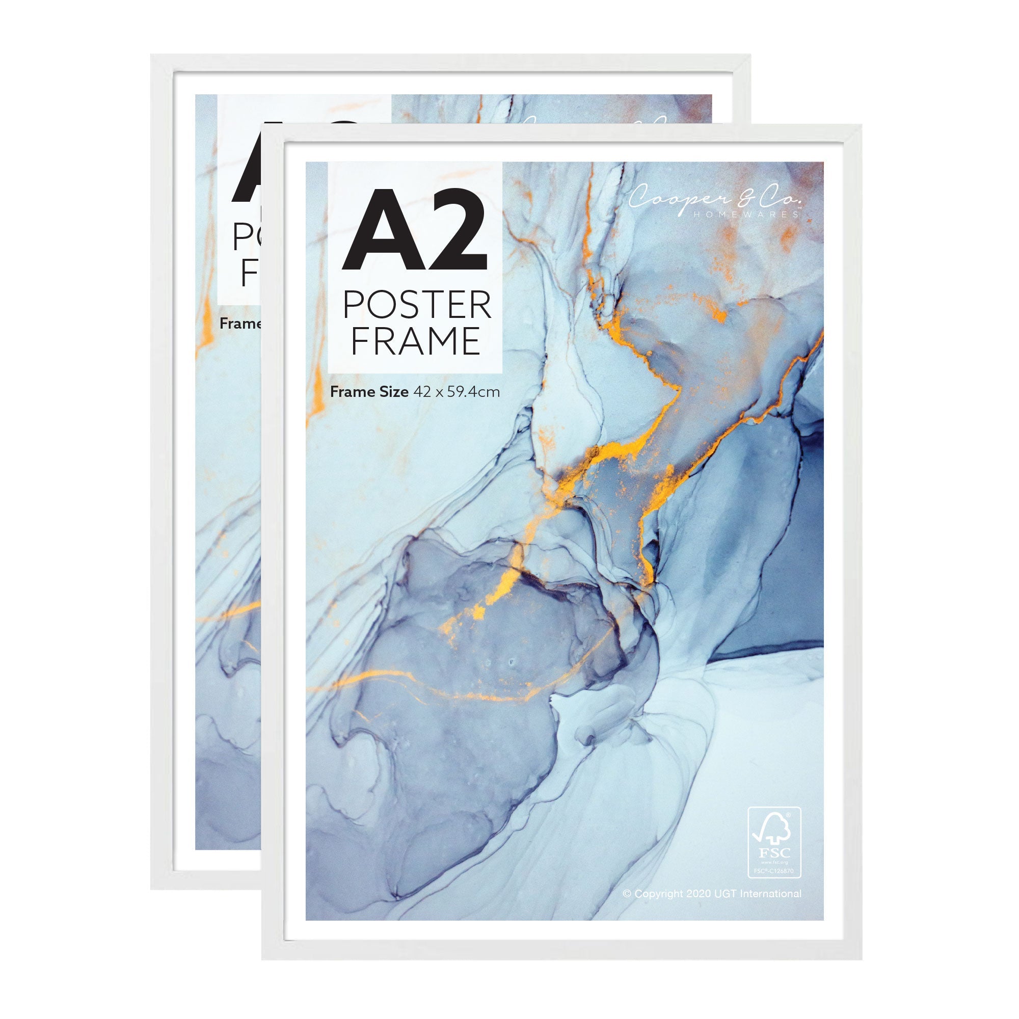 Set Of 2 A2 Poster Photo Frames