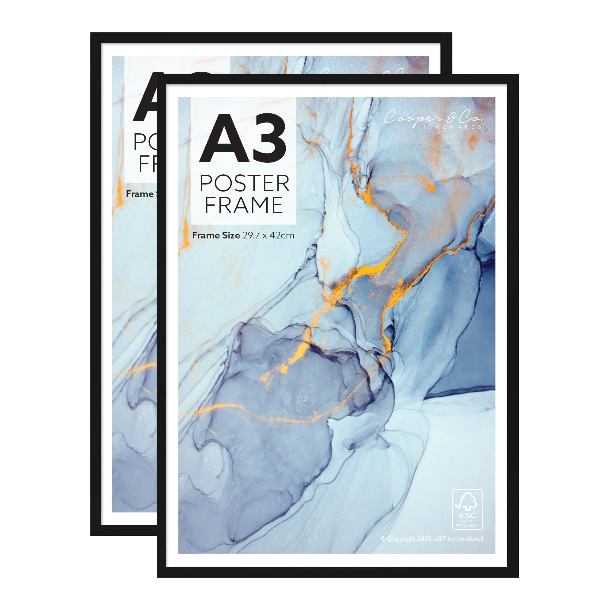 Set Of 2 A3 Poster Photo Frames