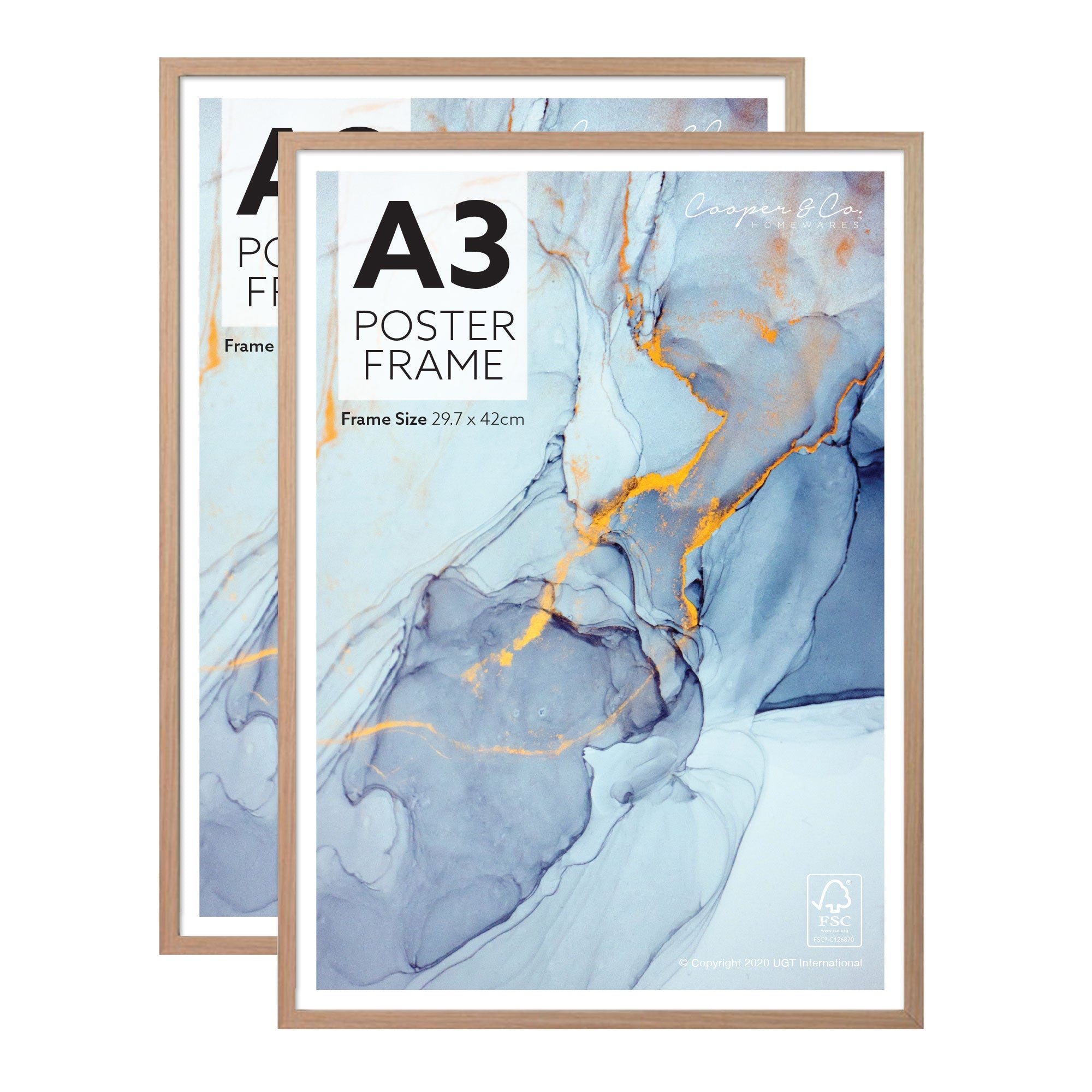 Set Of 2 A3 Poster Photo Frames