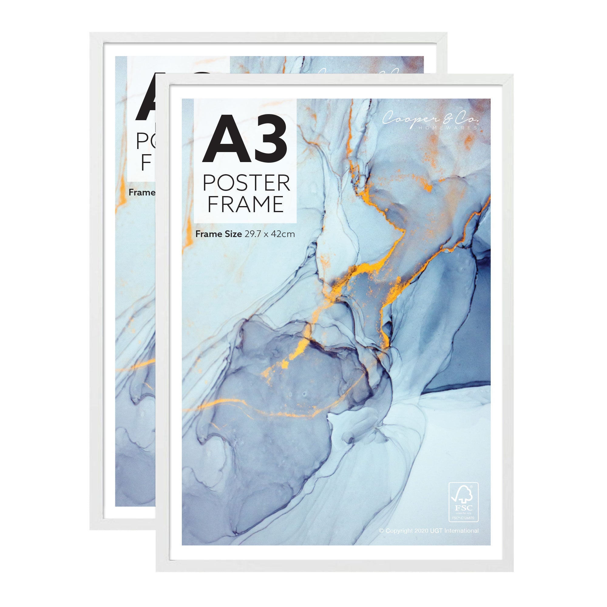 Set Of 2 A3 Poster Photo Frames