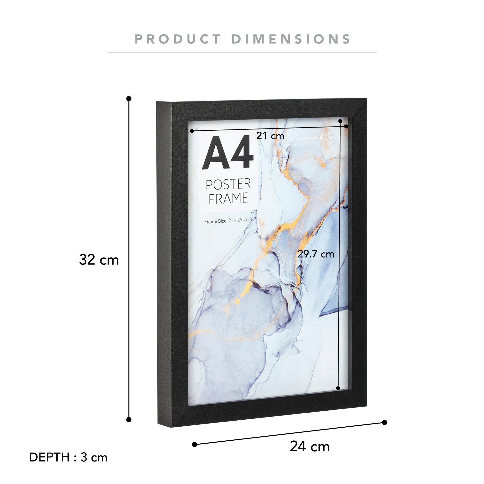 Set Of 2 A4 Poster Photo Frames