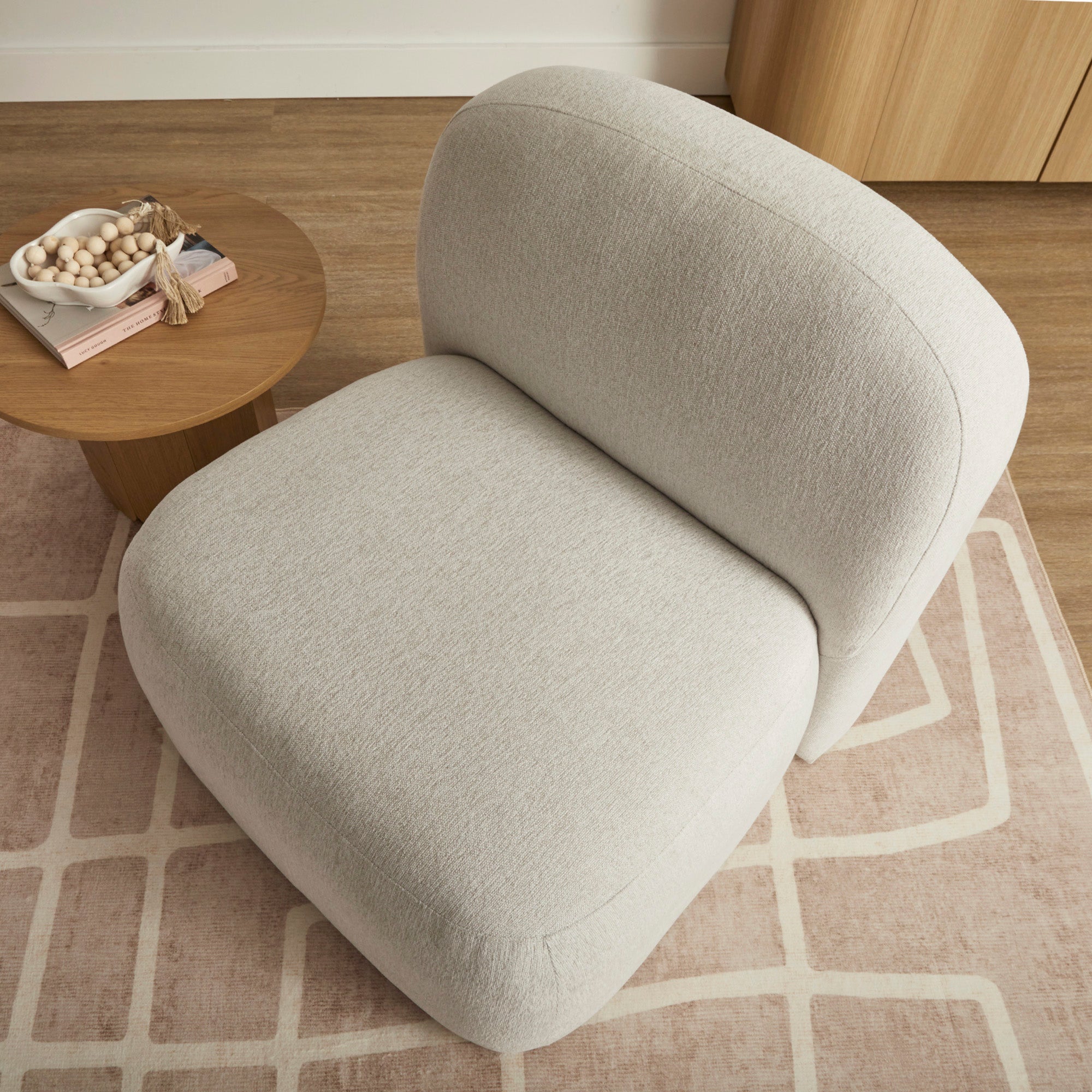 Luca Block Accent Chair Cream (Set of 2)