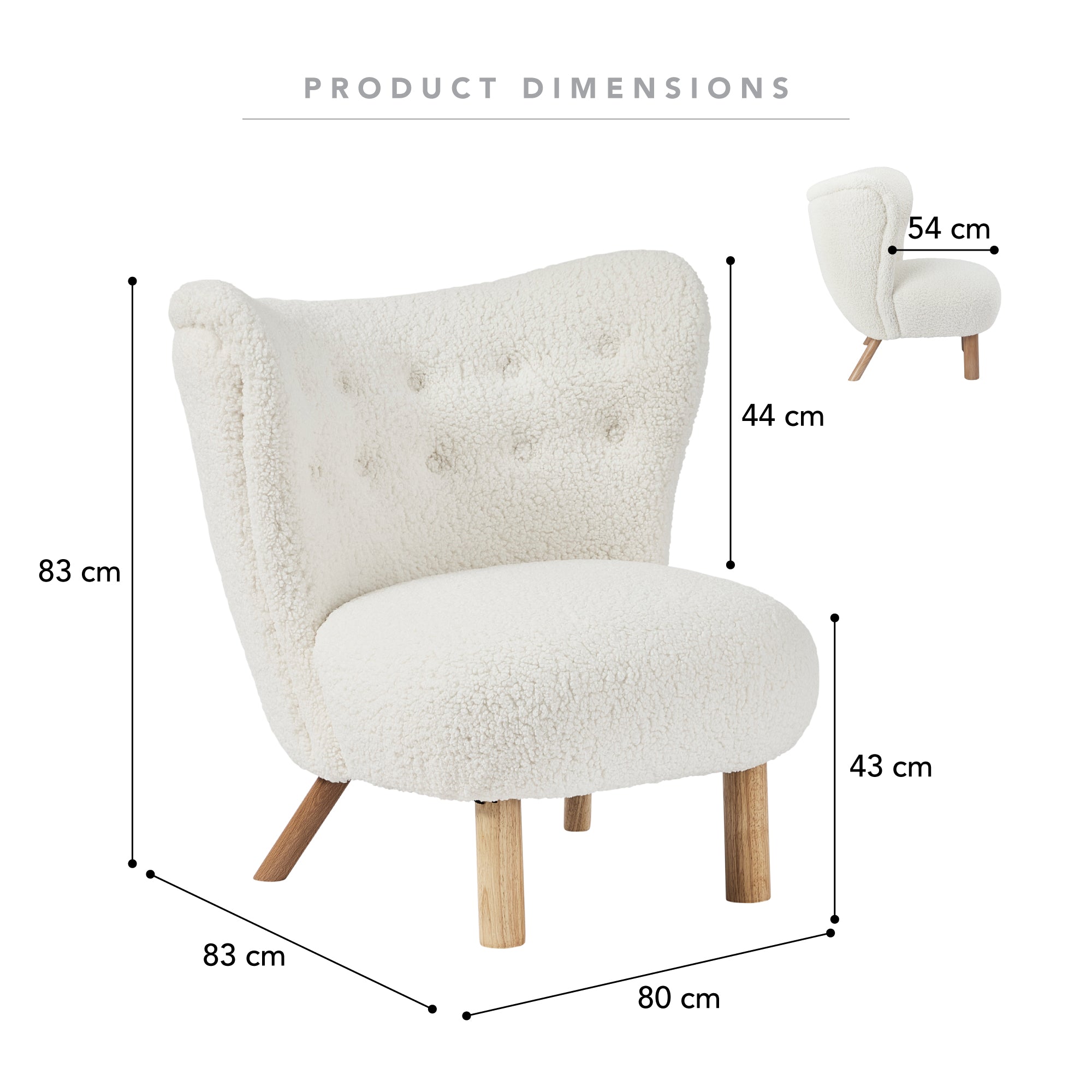 Teddy Accent Chair Cream