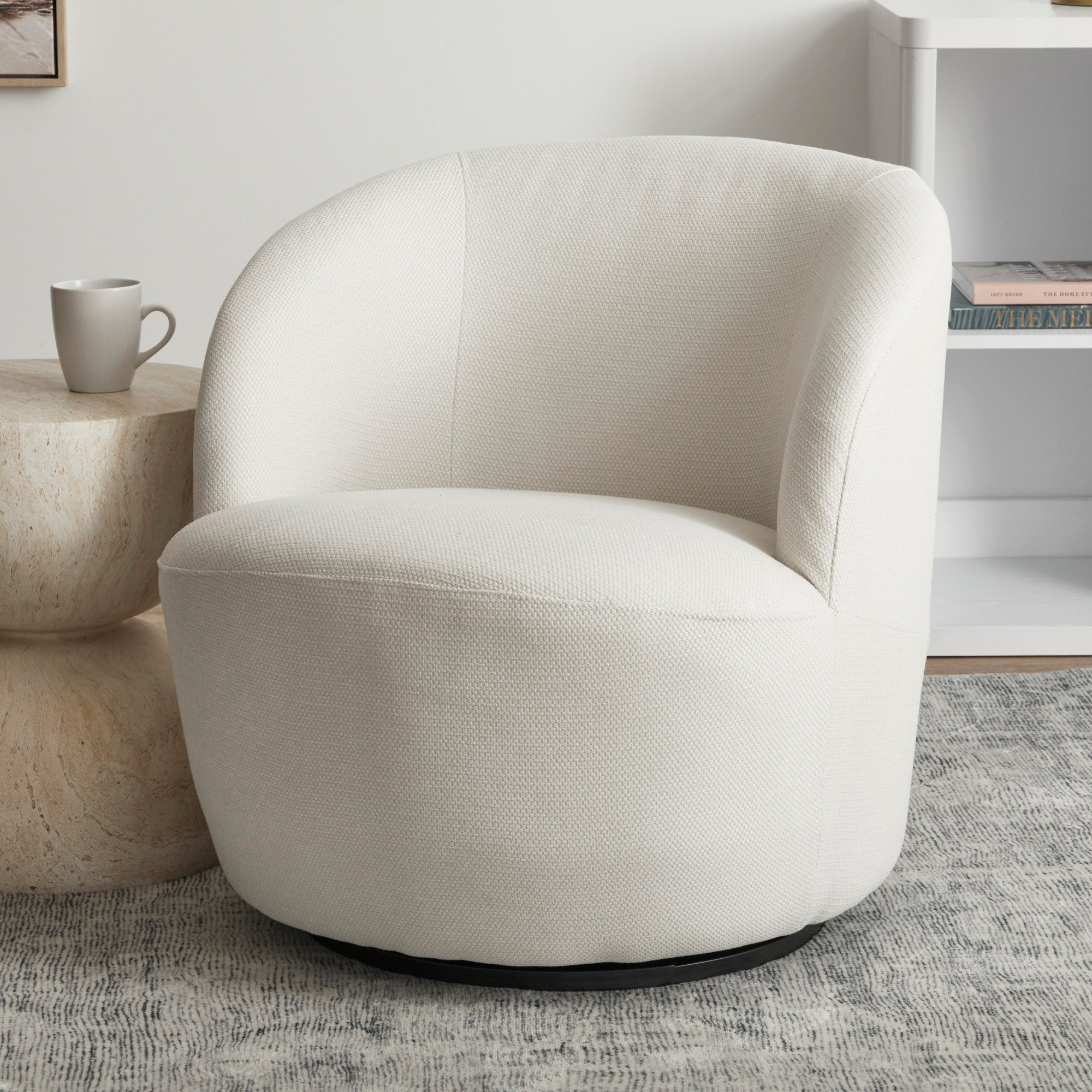 Sadie Swivel Armchair Cream