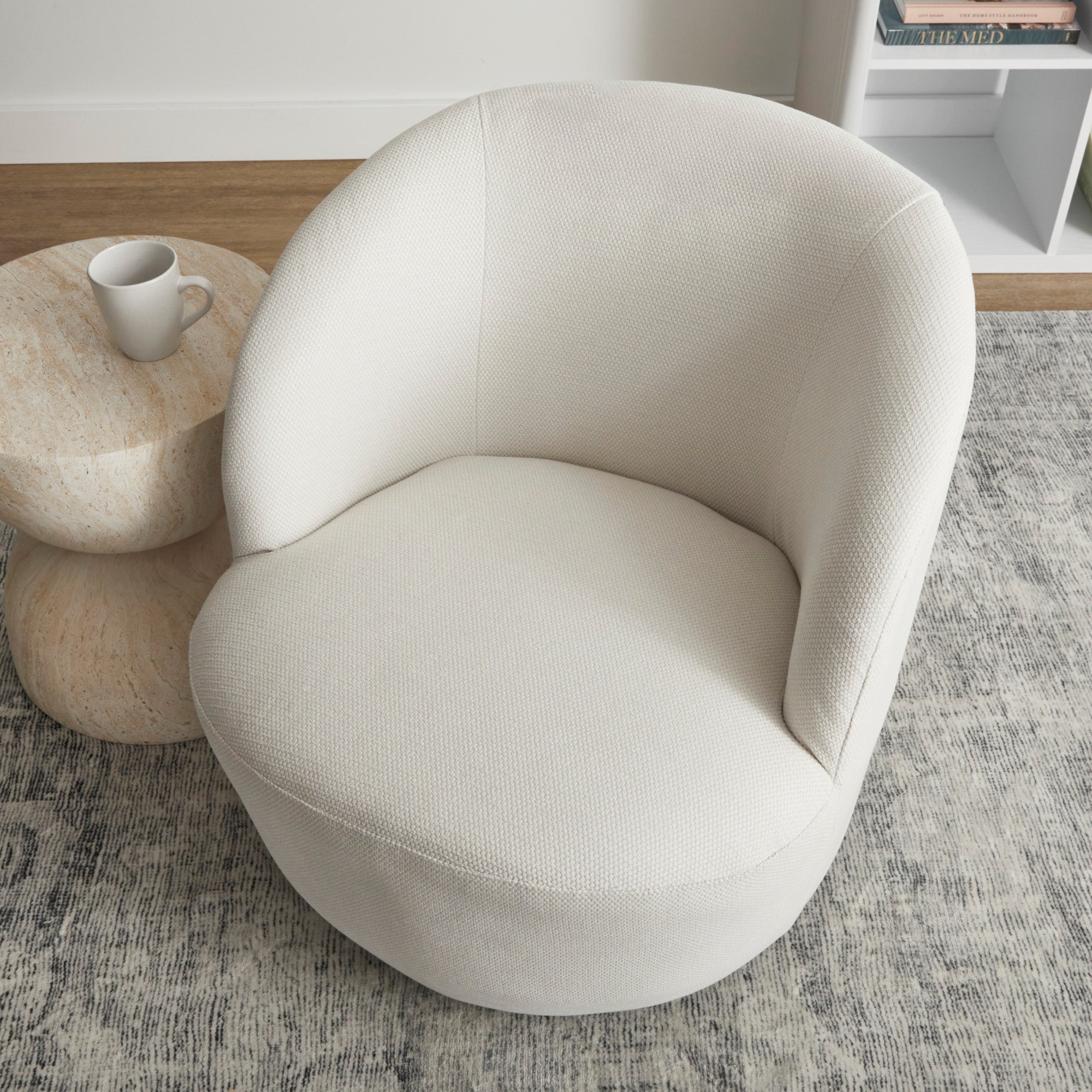 Sadie Swivel Armchair Cream