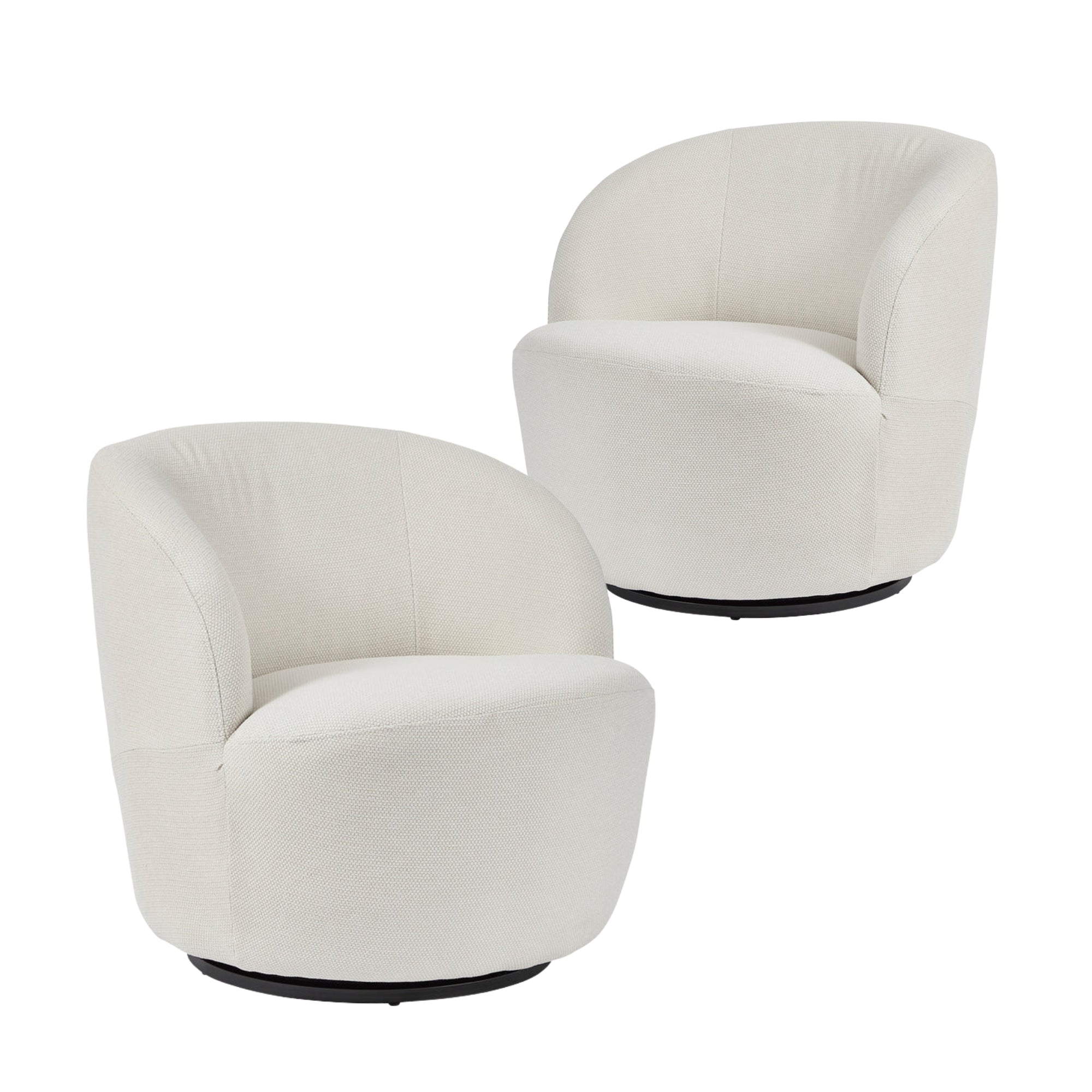 Sadie Swivel Armchair Cream (Set of 2)