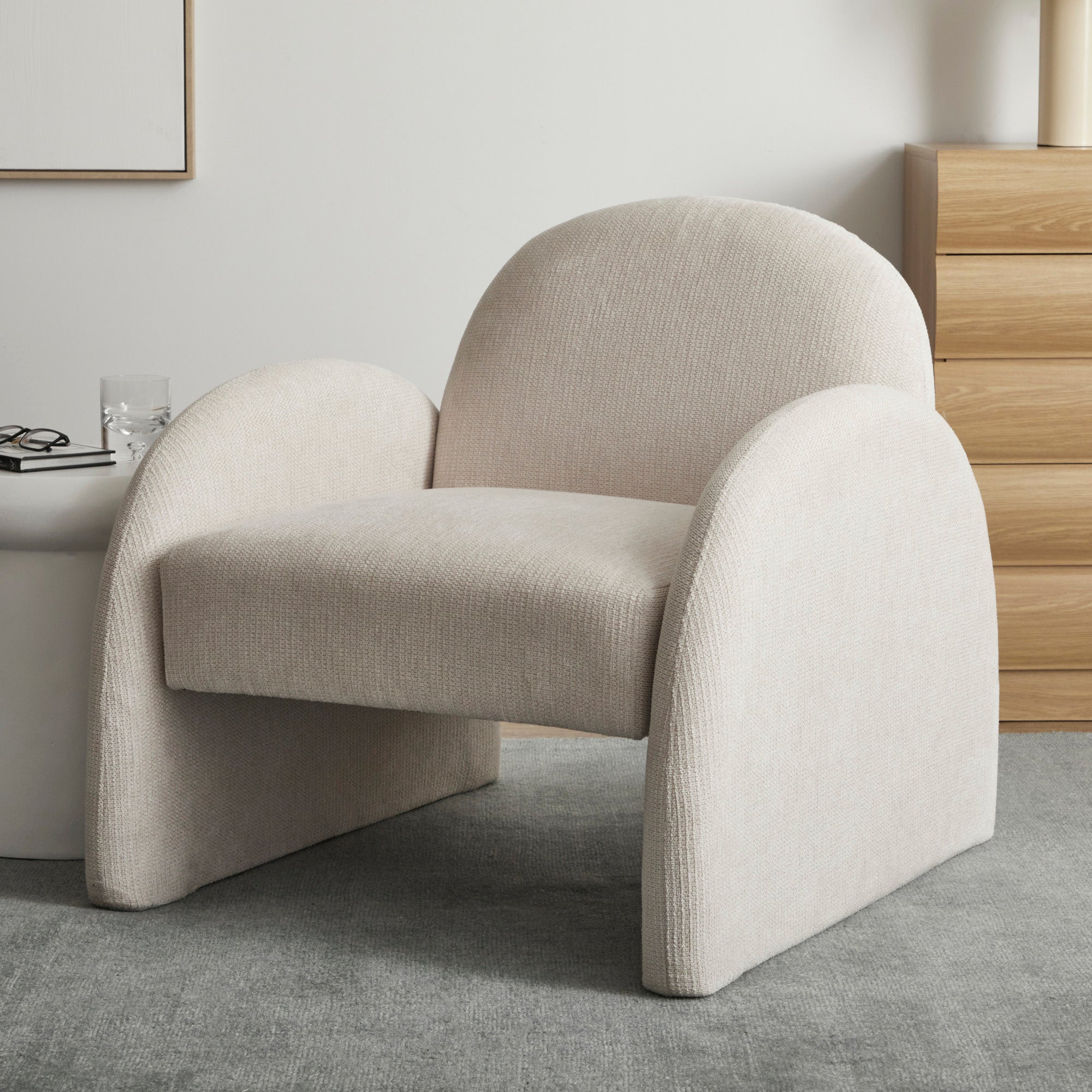 Selene Arched Armchair Cream