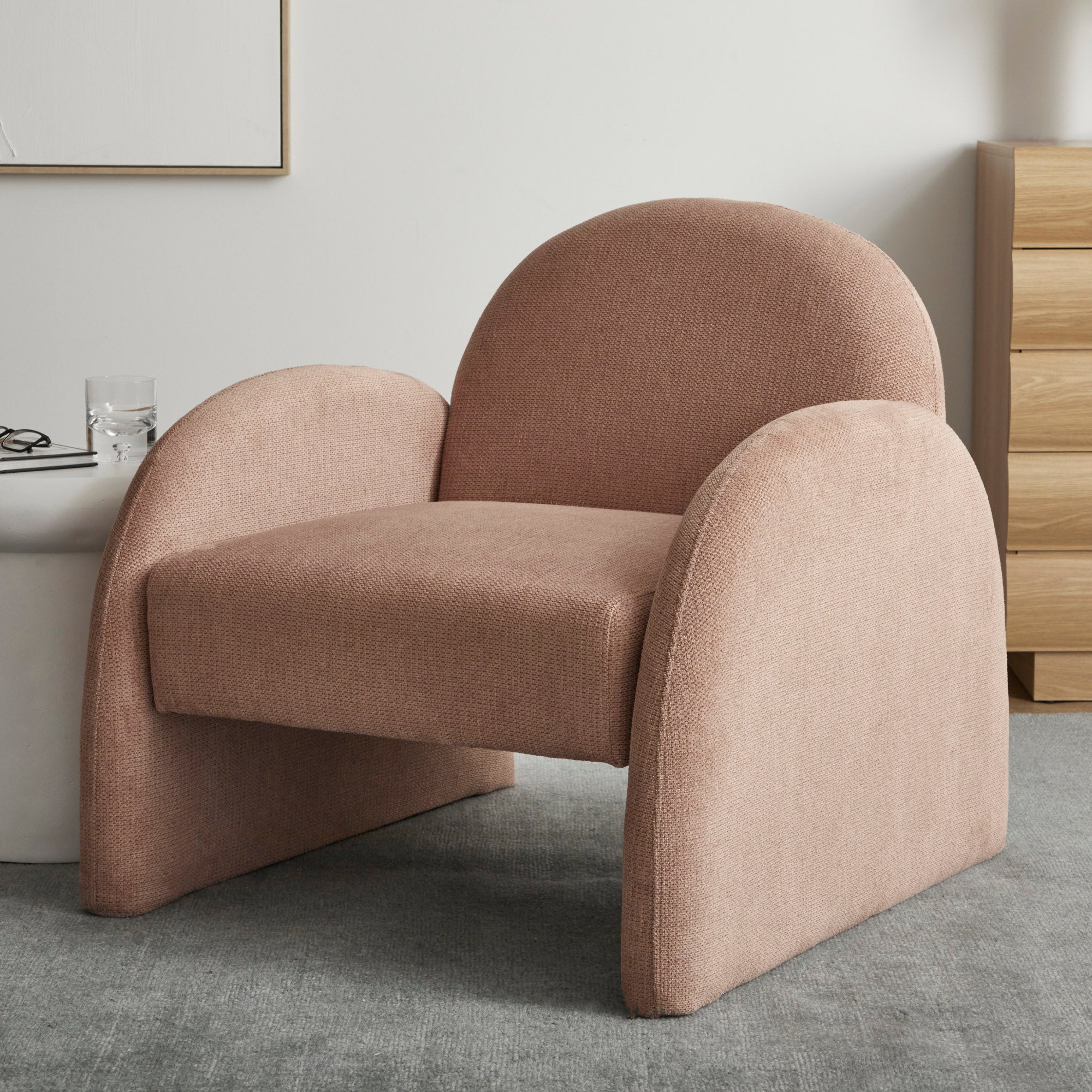 Selene Arched Armchair Rose Tan
