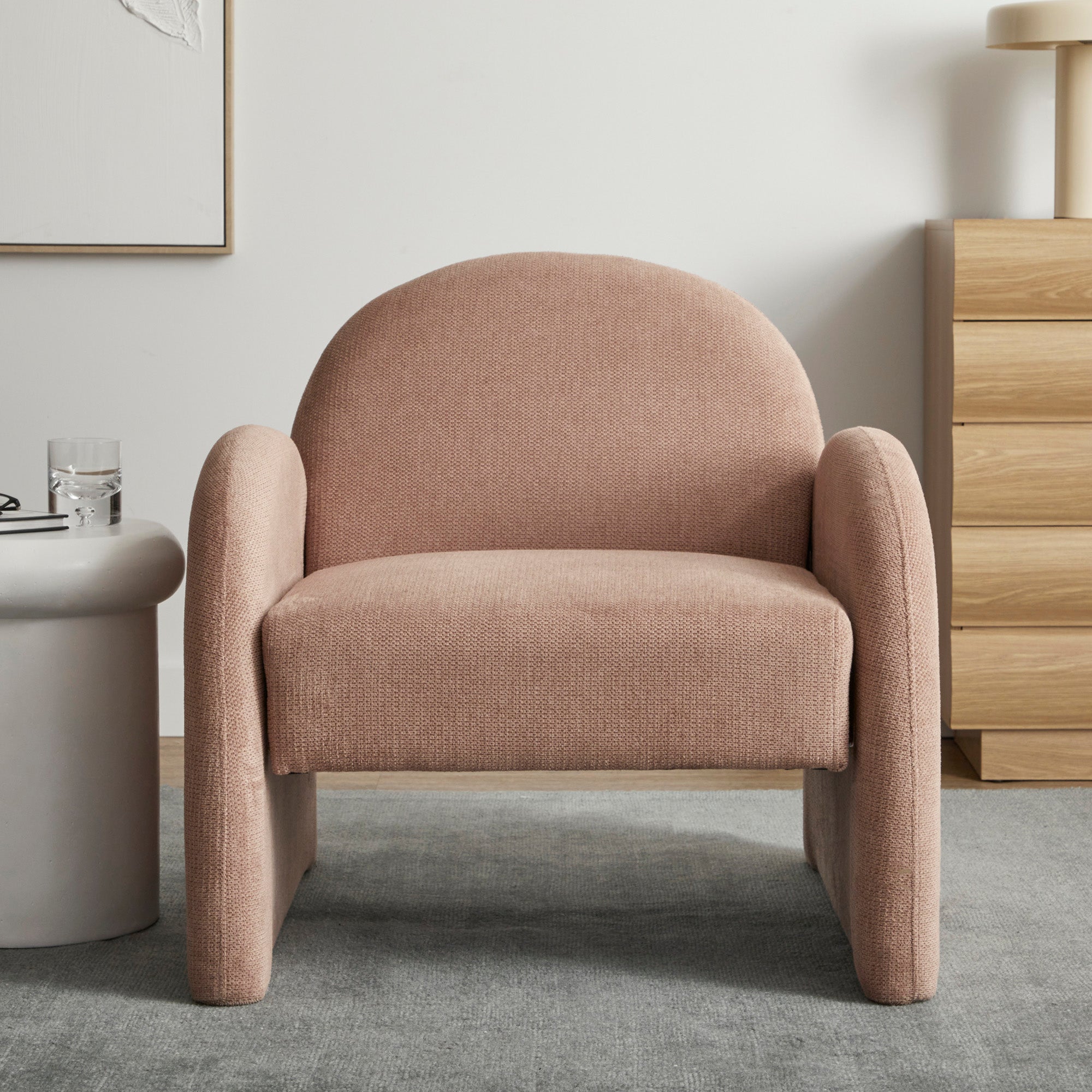 Selene Arched Armchair Rose Tan