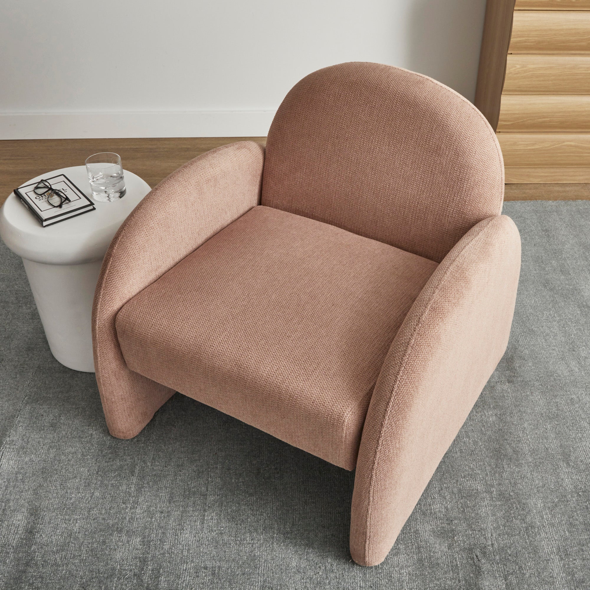 Selene Arched Armchair Rose Tan
