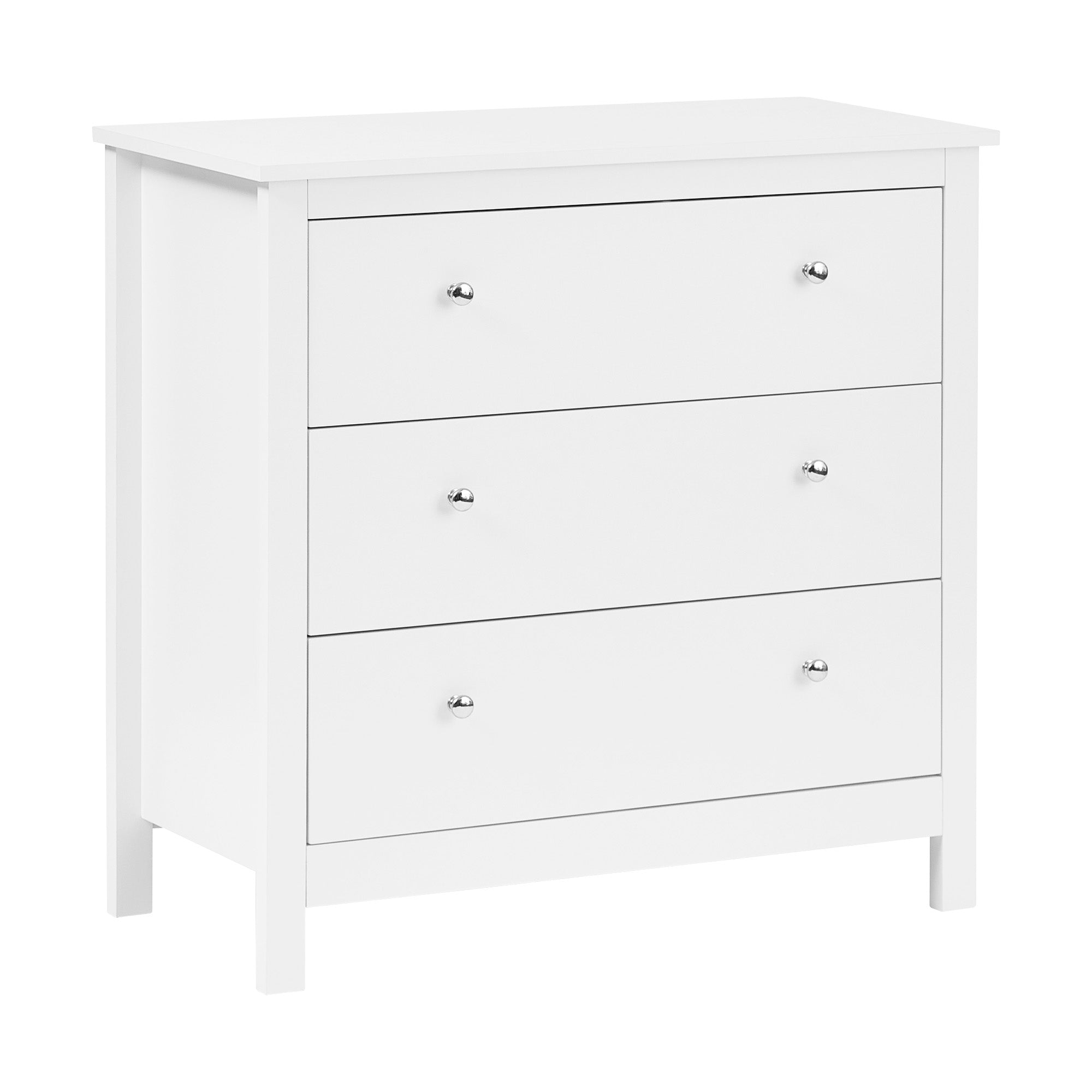 Gemini 80Cm Chest Of 3 Drawers White